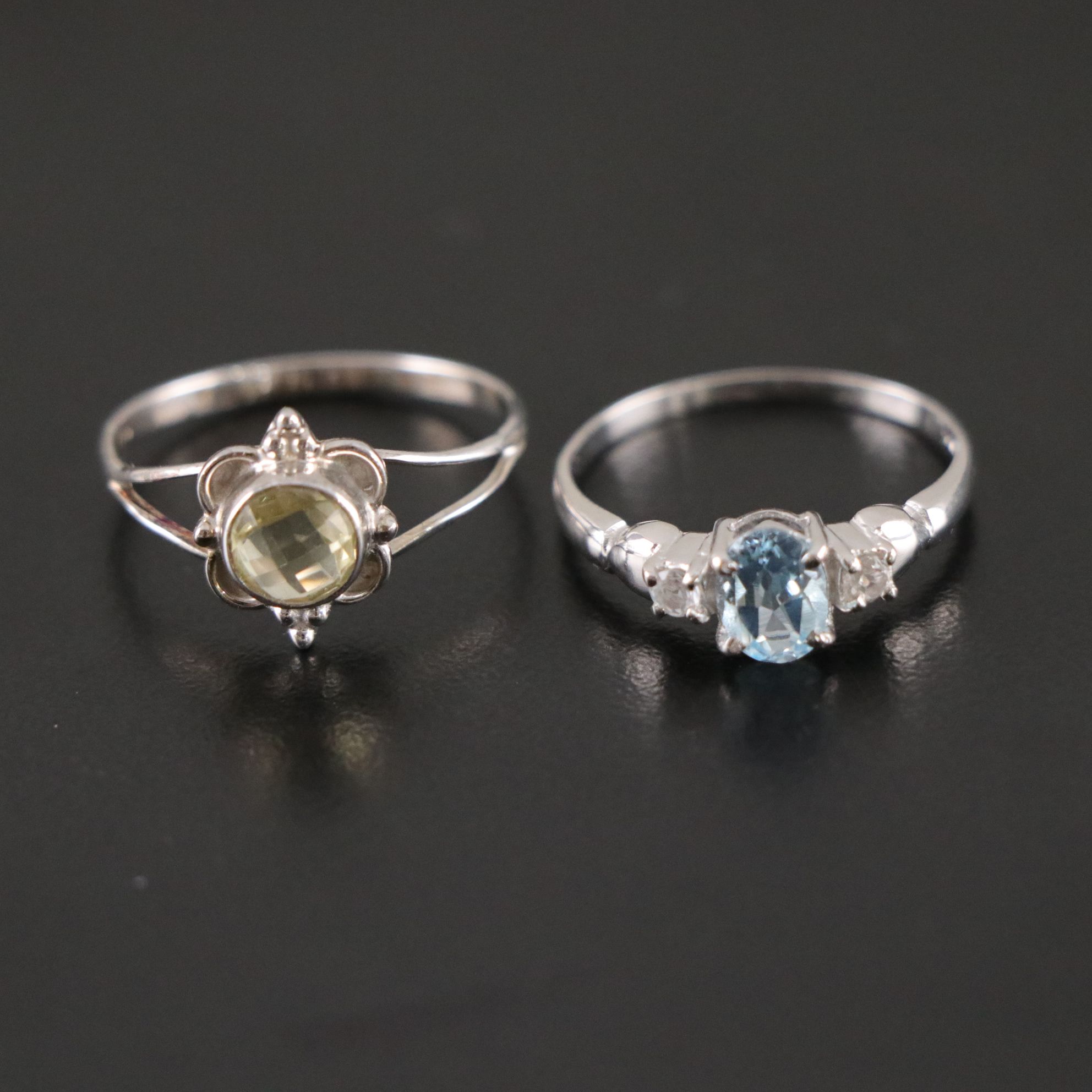 14 Assorted Sterling Silver Rings, Necklaces and Earrings