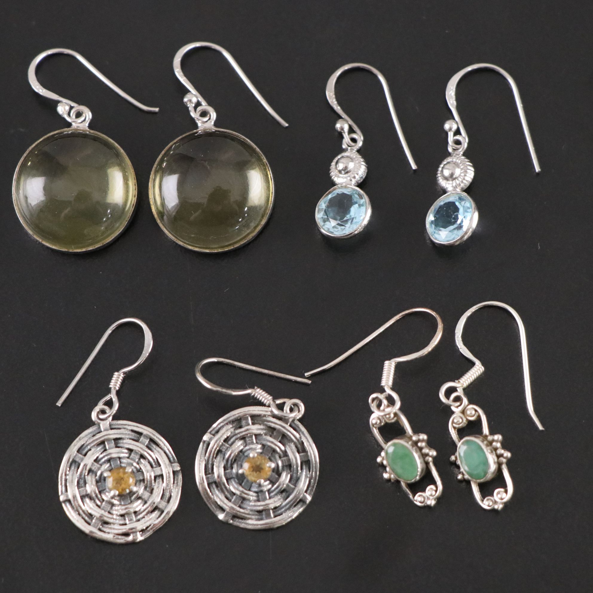 14 Assorted Sterling Silver Rings, Necklaces and Earrings