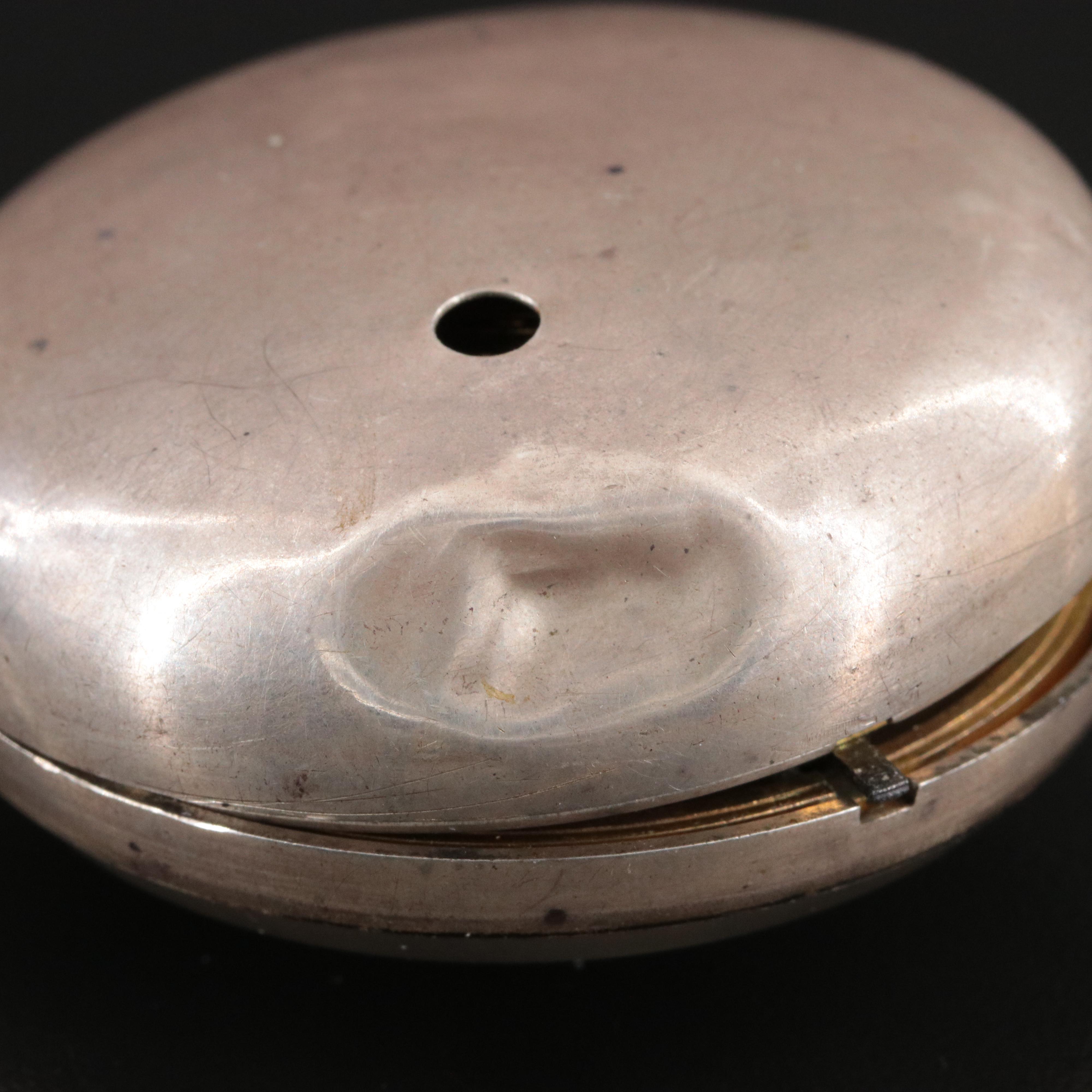 Antique Sterling D. Campbell Verge Fusee Pocket Watch, Stopwatch and Compass