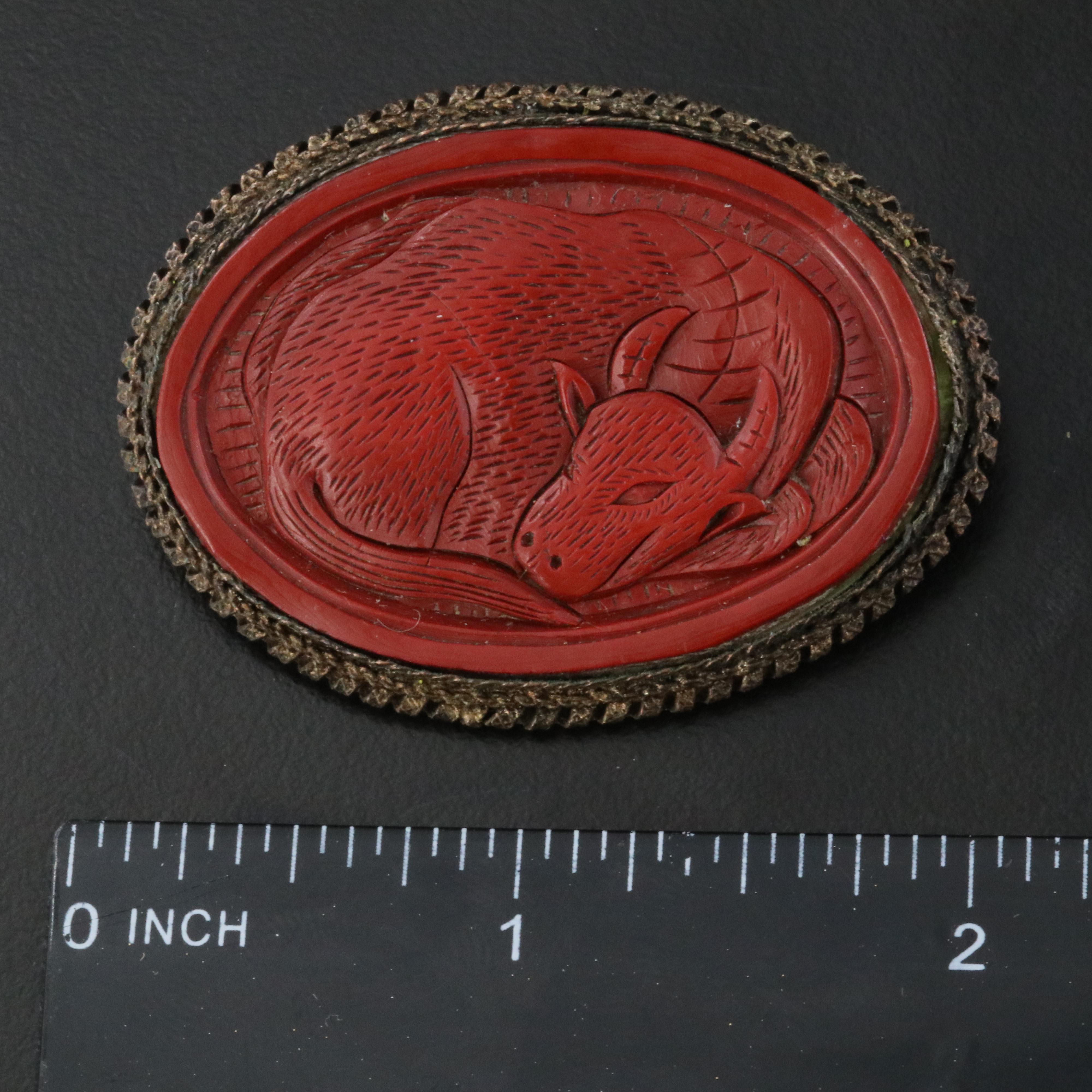 Amber and Faux Cinnabar Featured in Vintage Jewelry