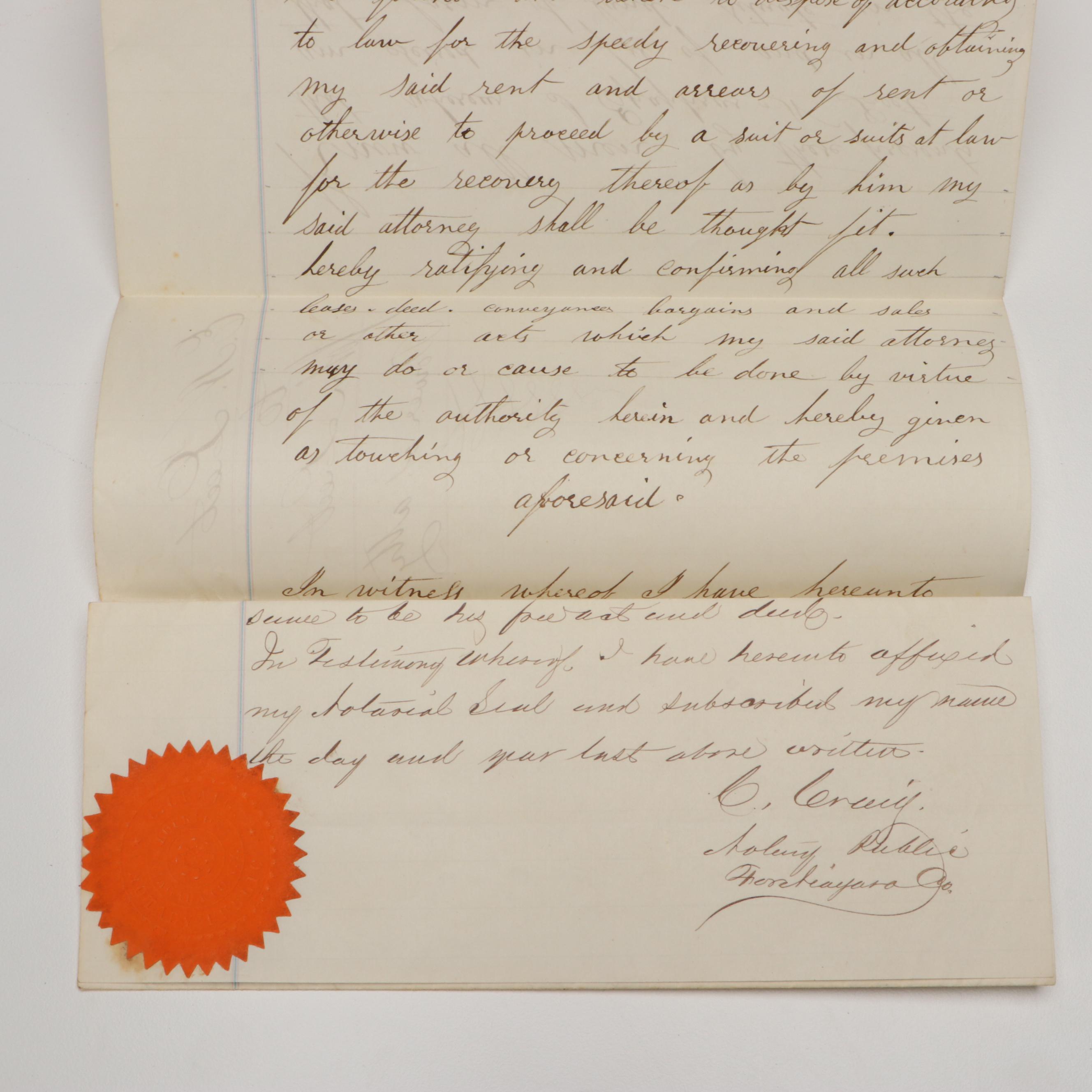 Lockport Banking Checks with Document and Bill of Sale, Late 19th/Early 20th C.