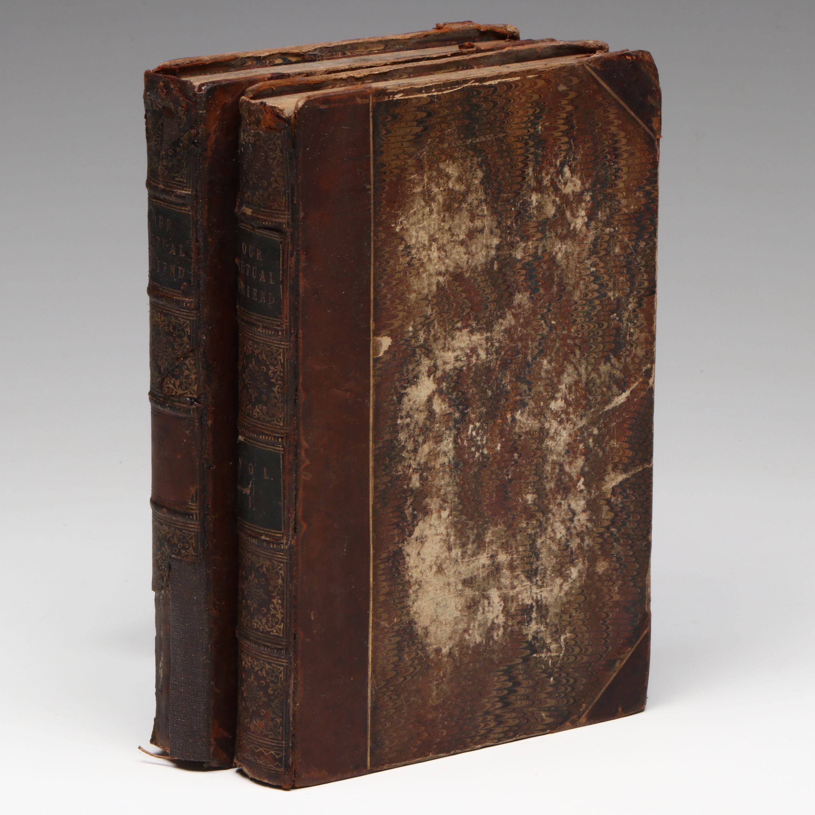 First Edition "Our Mutual Friend" Two-Volume Set by Charles Dickens, 1865