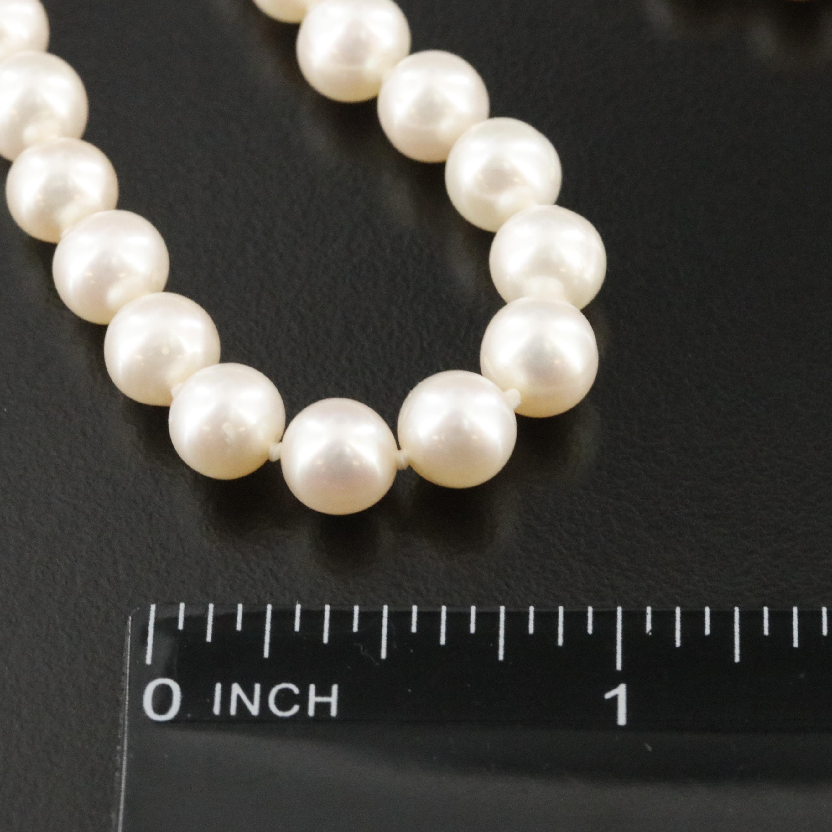 Pearl Necklace with 14K Clasp