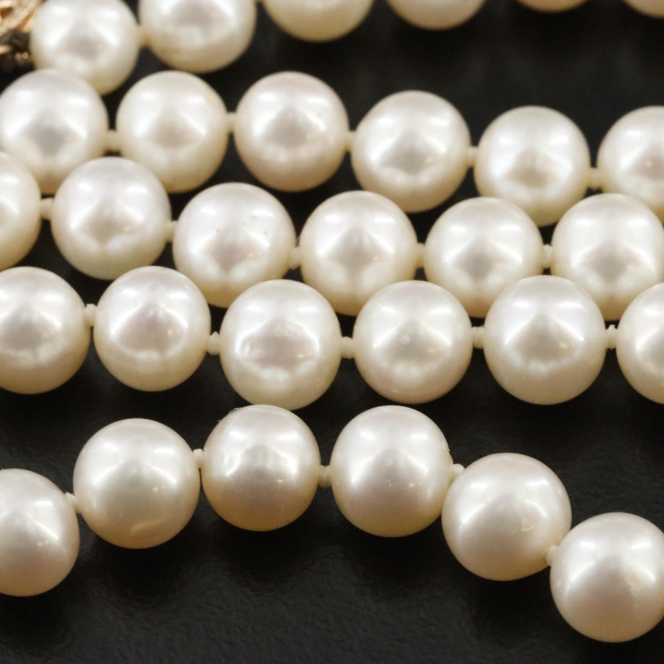 Pearl Necklace with 14K Clasp
