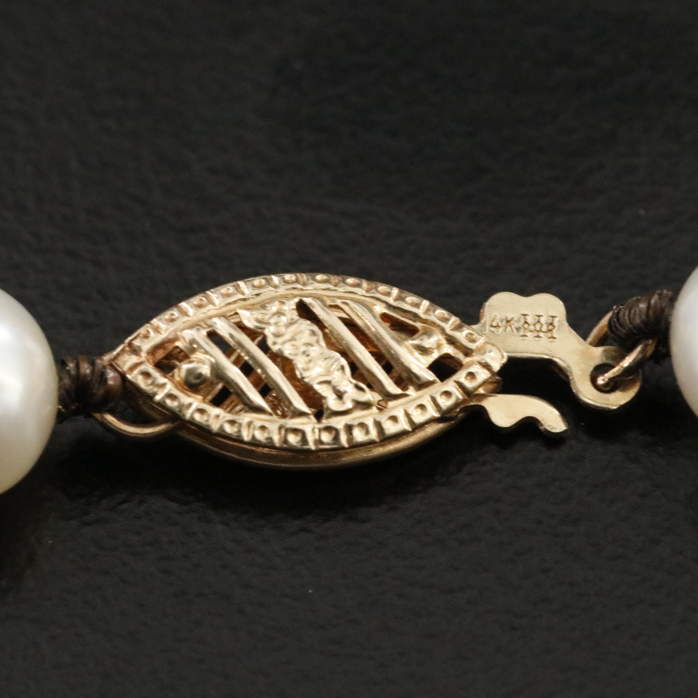 Pearl Necklace with 14K Clasp