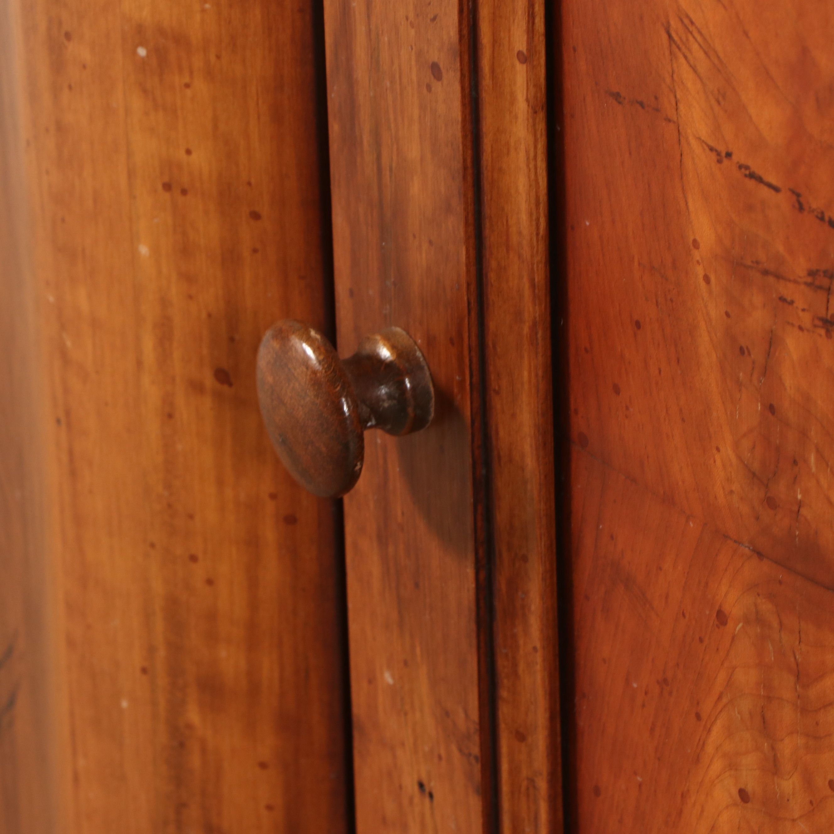 Neoclassical Style Wooden Demilune Cabinet