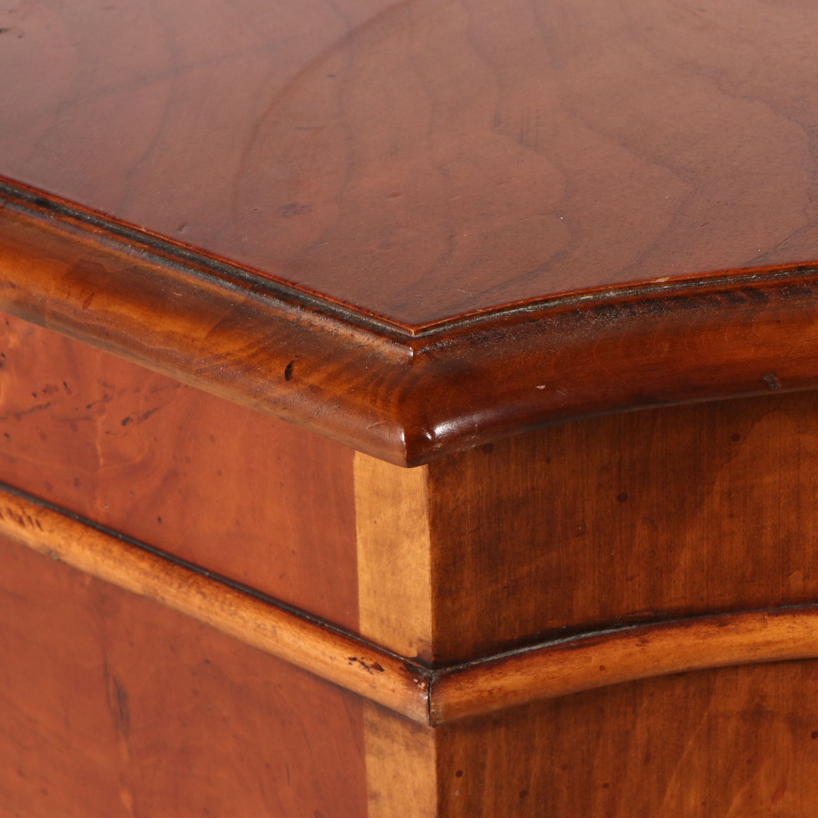 Neoclassical Style Wooden Demilune Cabinet