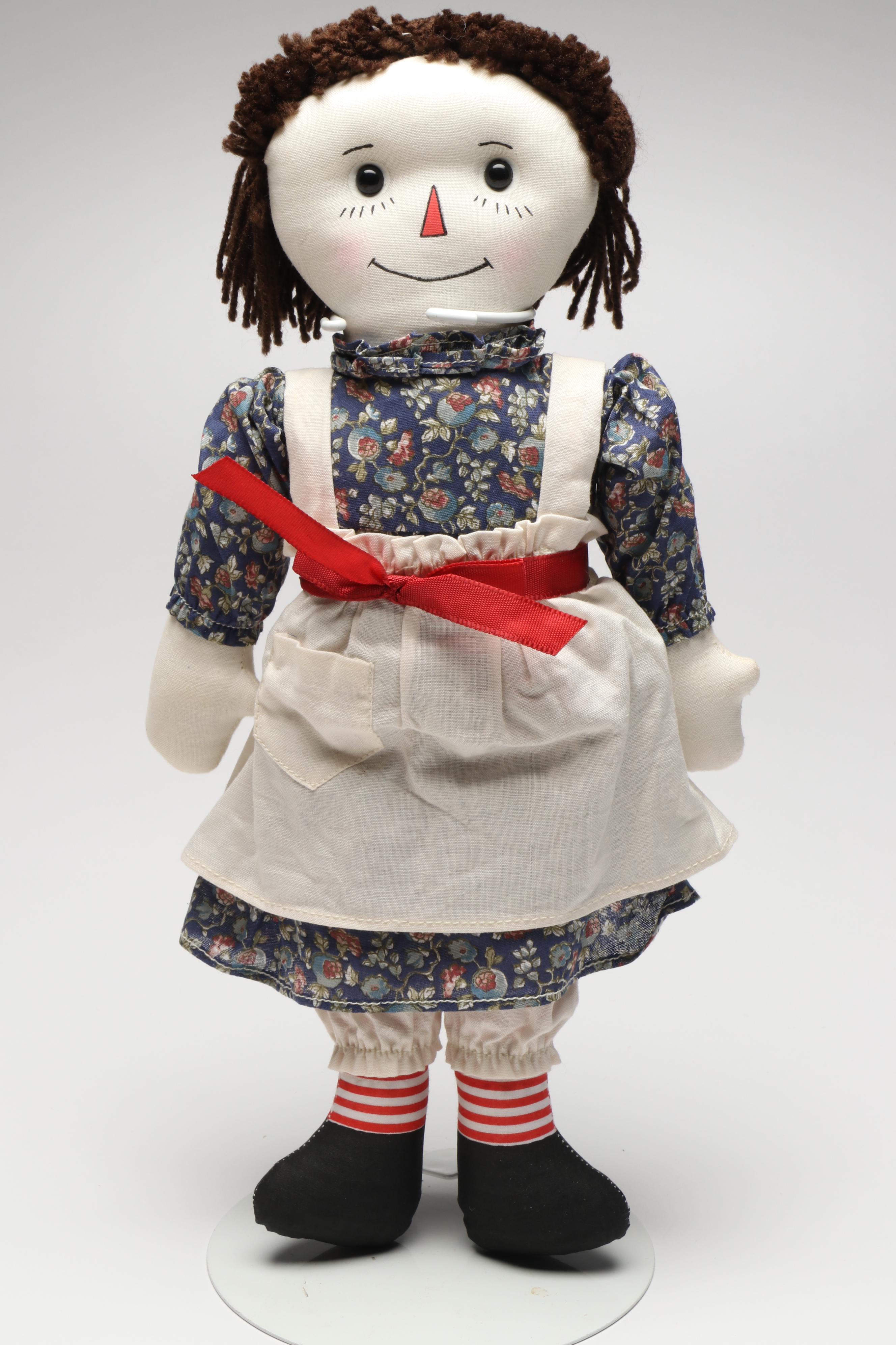 Reproduction Volland Raggedy Ann Dolls with Books