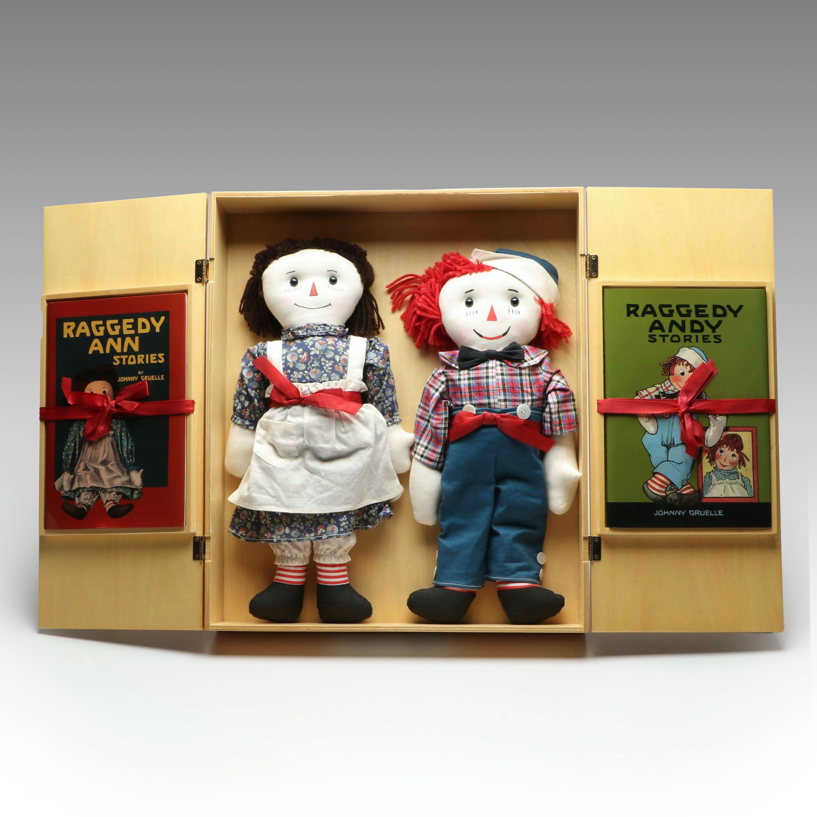Reproduction Volland Raggedy Ann Dolls with Books