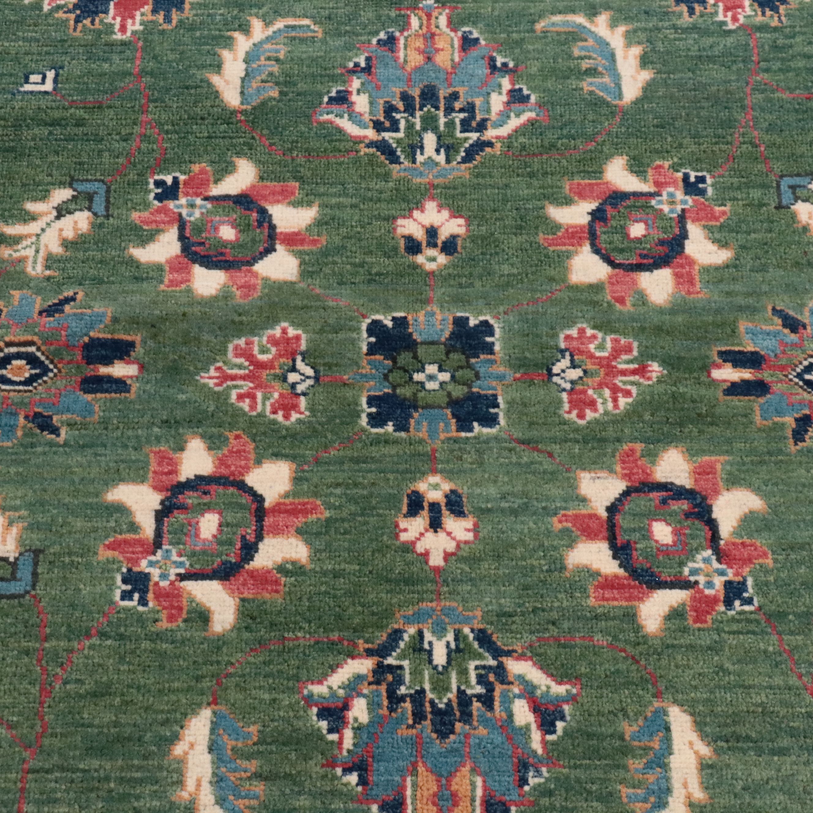 3'11 x 6' Hand-Knotted Pakistani Kazak Area Rug