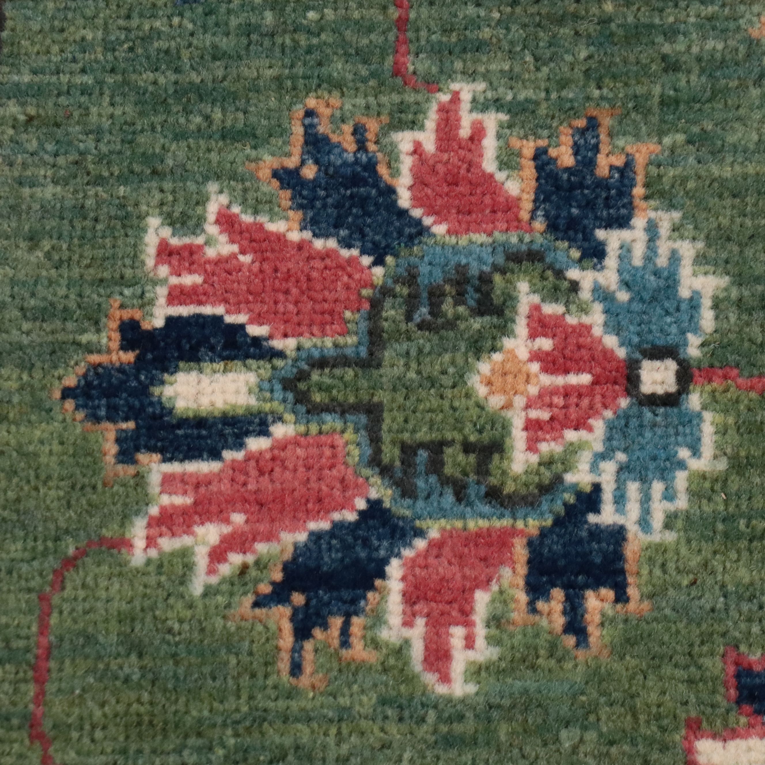 3'11 x 6' Hand-Knotted Pakistani Kazak Area Rug