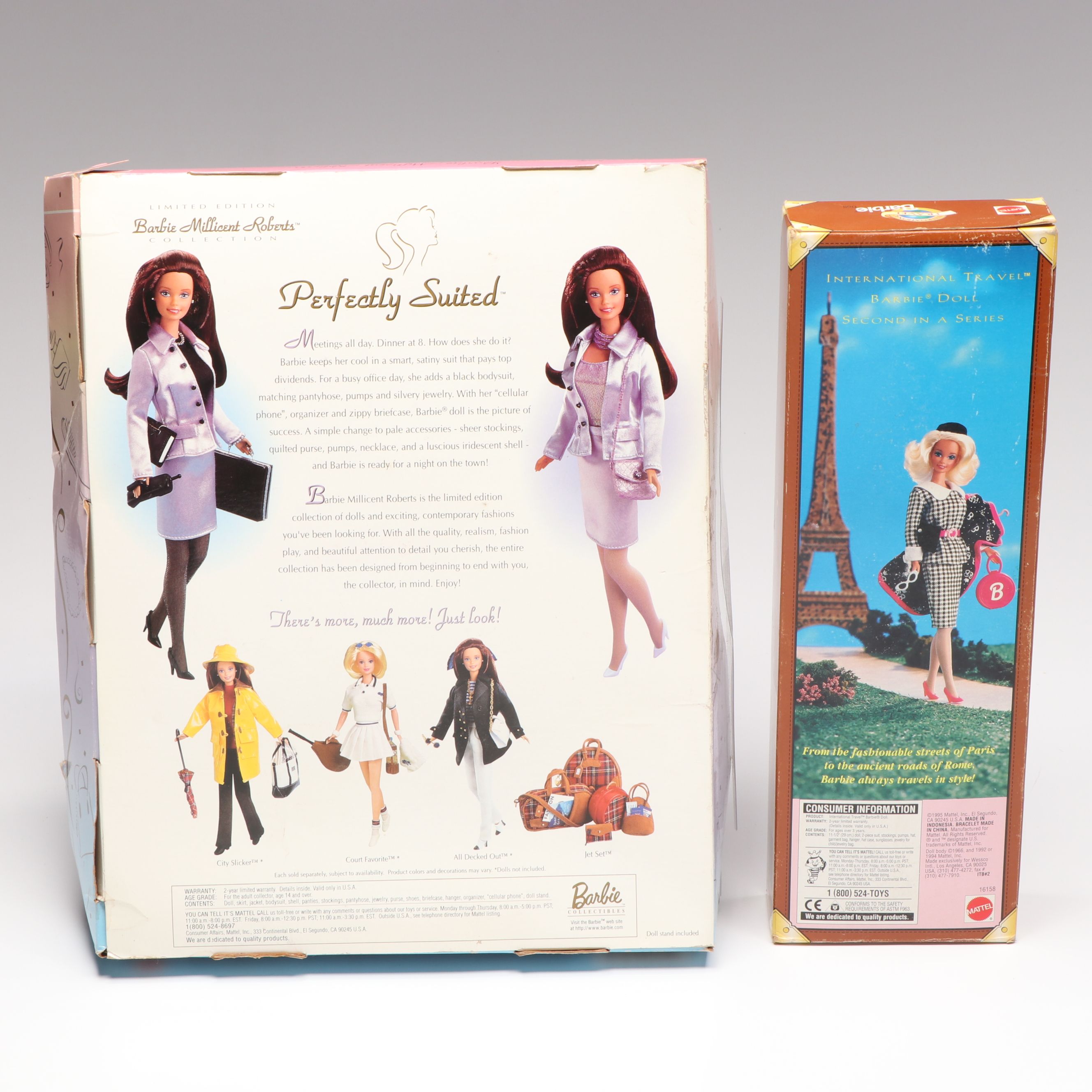 Barbie "Perfectly Suited" and "International Travel" Dolls