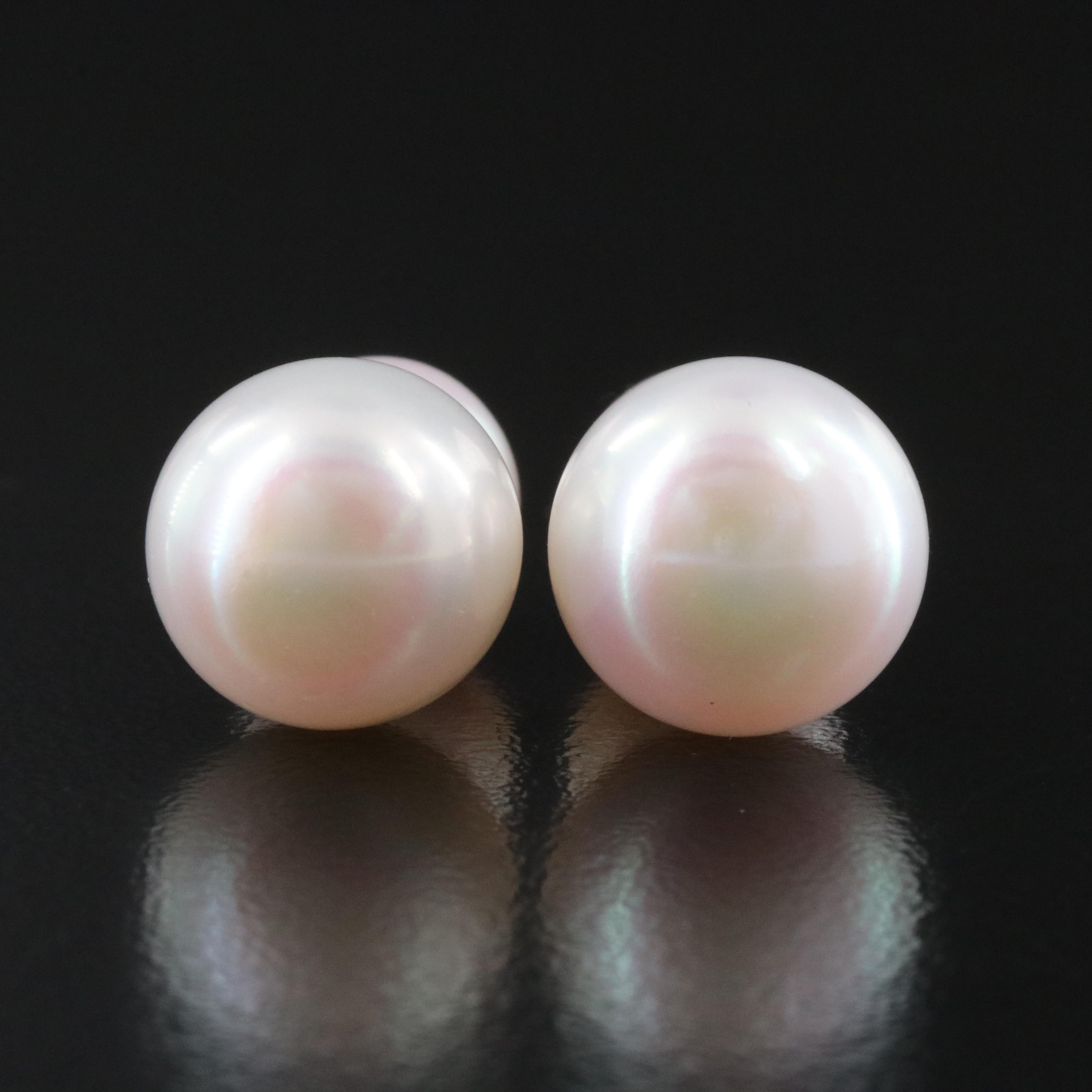 14K Pearl Front-Back Earrings