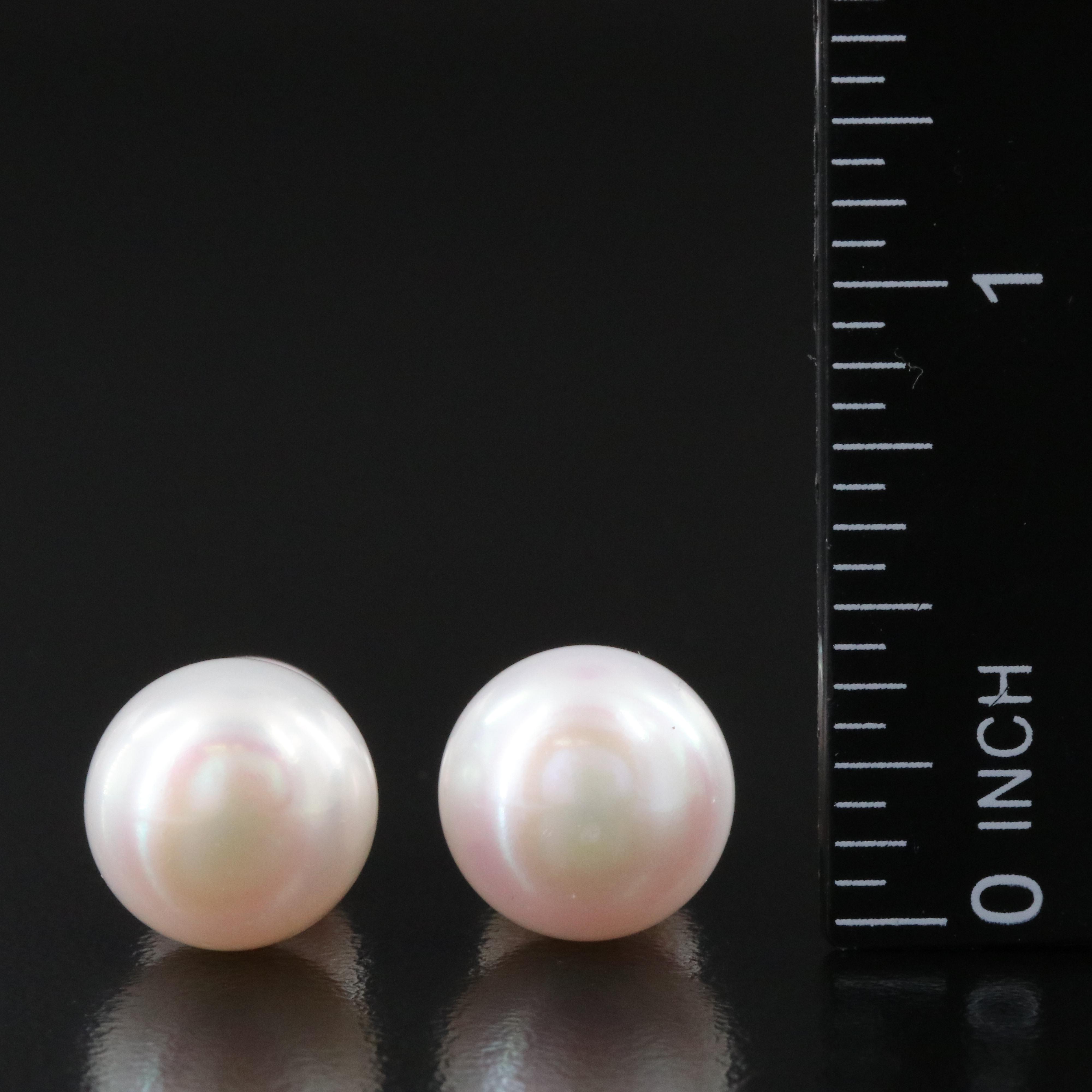14K Pearl Front-Back Earrings