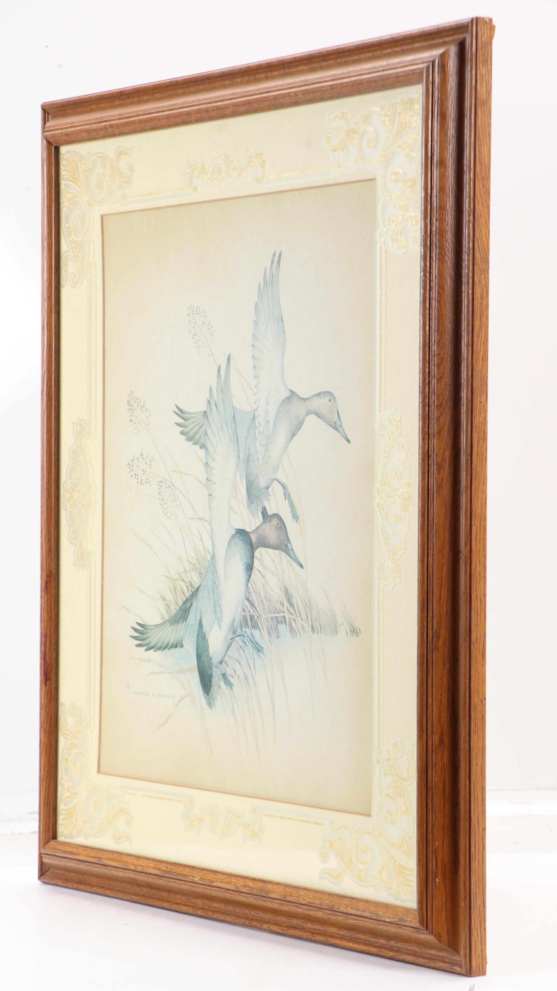 Offset Lithograph After Charles E. Murphy of Flying Ducks, Circa 1980