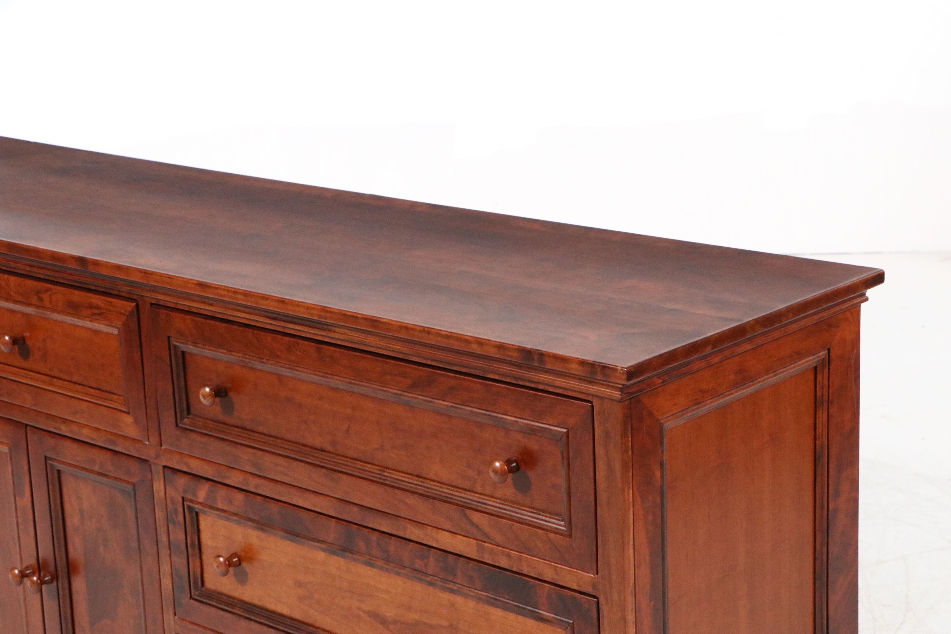 Ralph Lauren Home Georgian Style Mahogany Finish Buffet with Wooden Trays