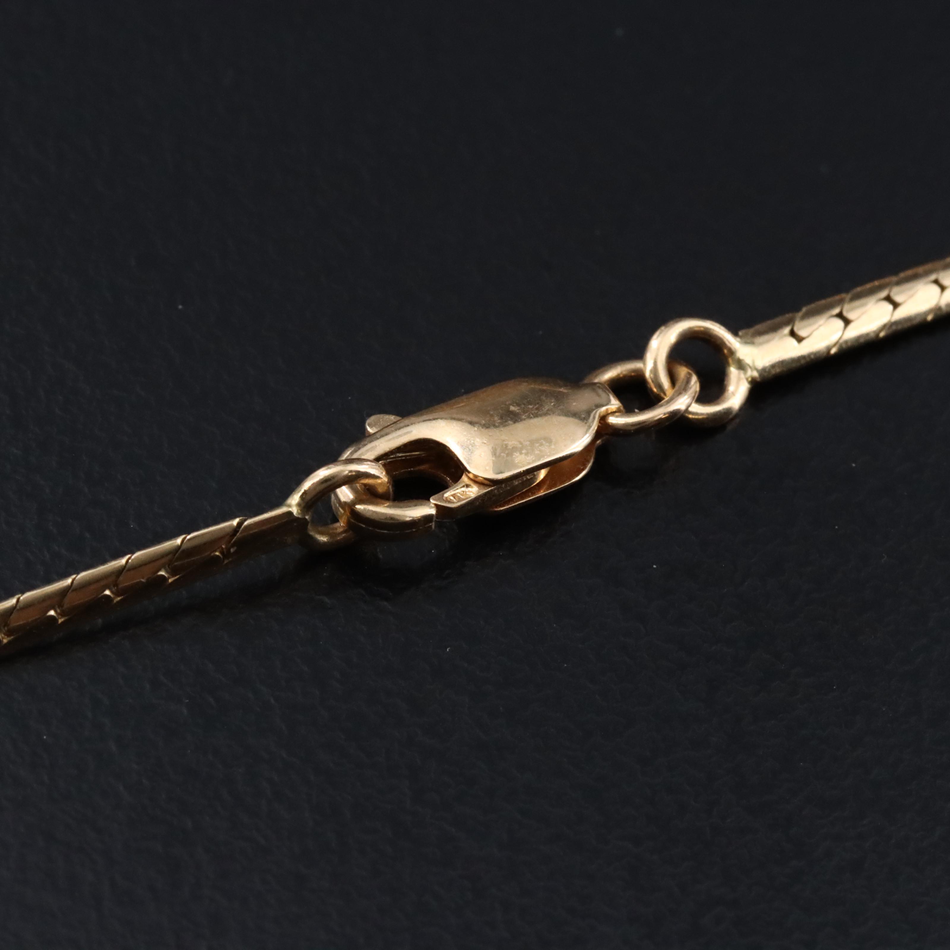 14K Sapphire and Diamond Necklace