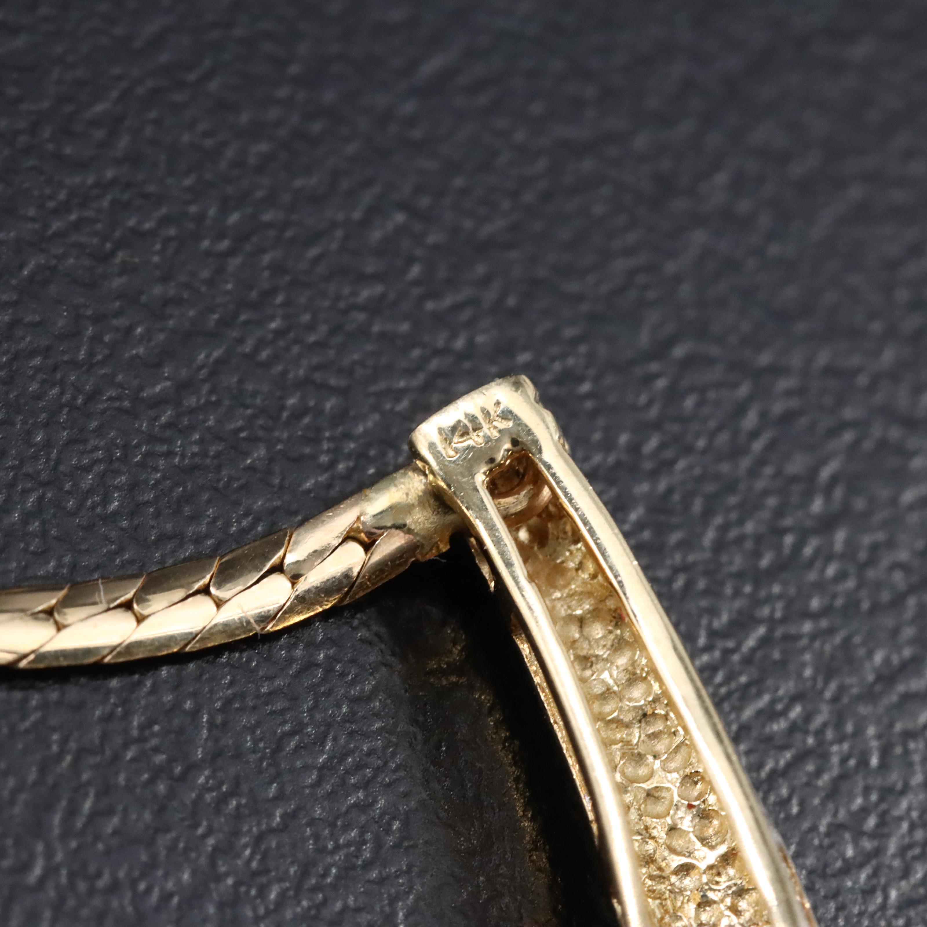 14K Sapphire and Diamond Necklace