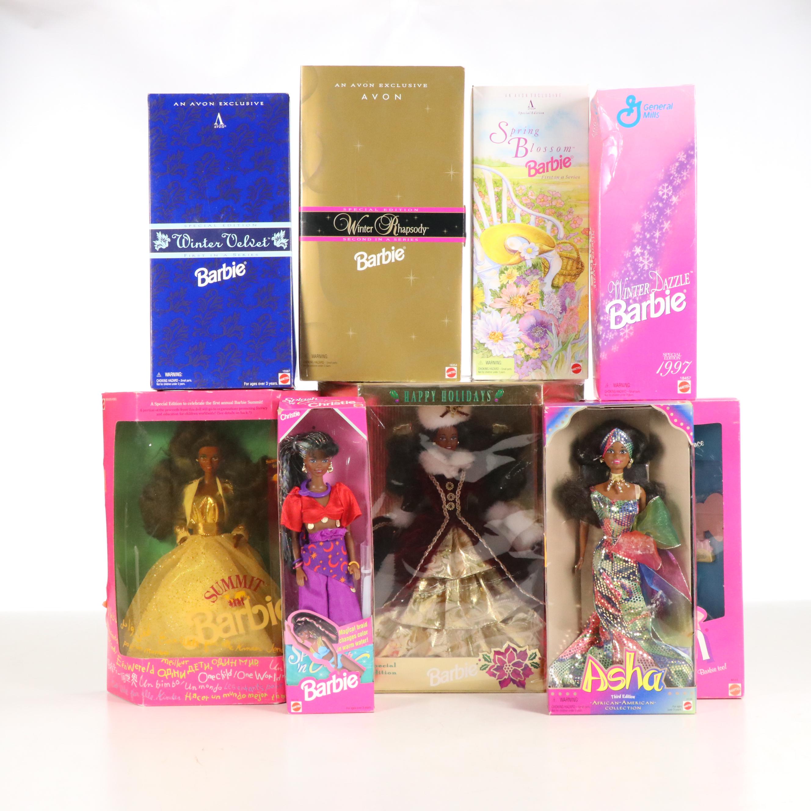 Mattel "Asha" Doll with Barbie and Ken Dolls