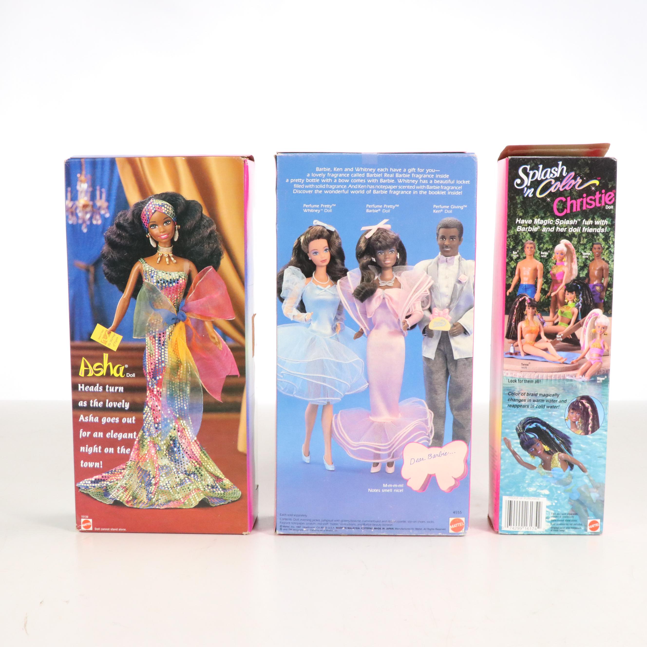 Mattel "Asha" Doll with Barbie and Ken Dolls