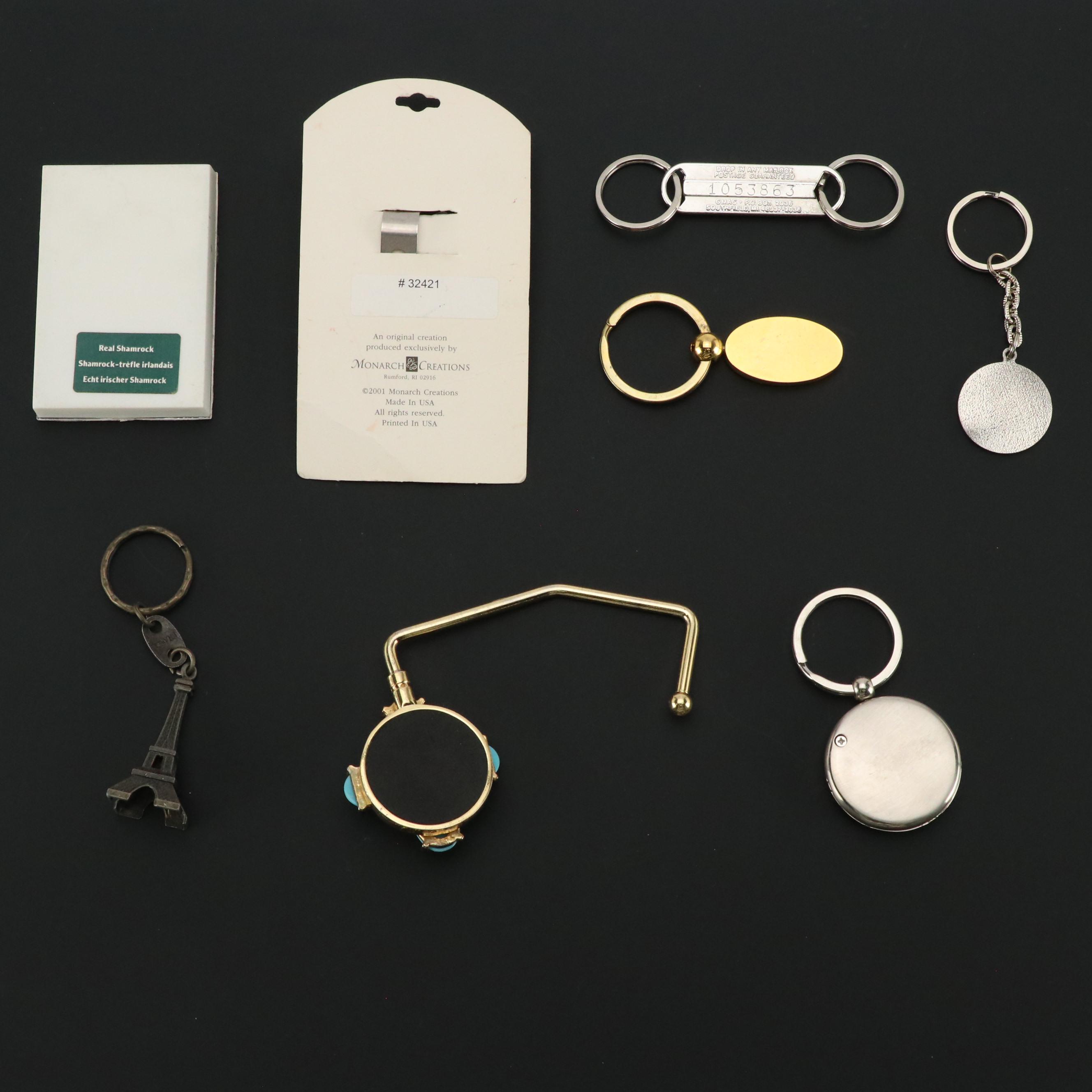 Angel Auto Visor Clip, Eiffel Tower, Real Irish Shamrock, Other Key Chains, More