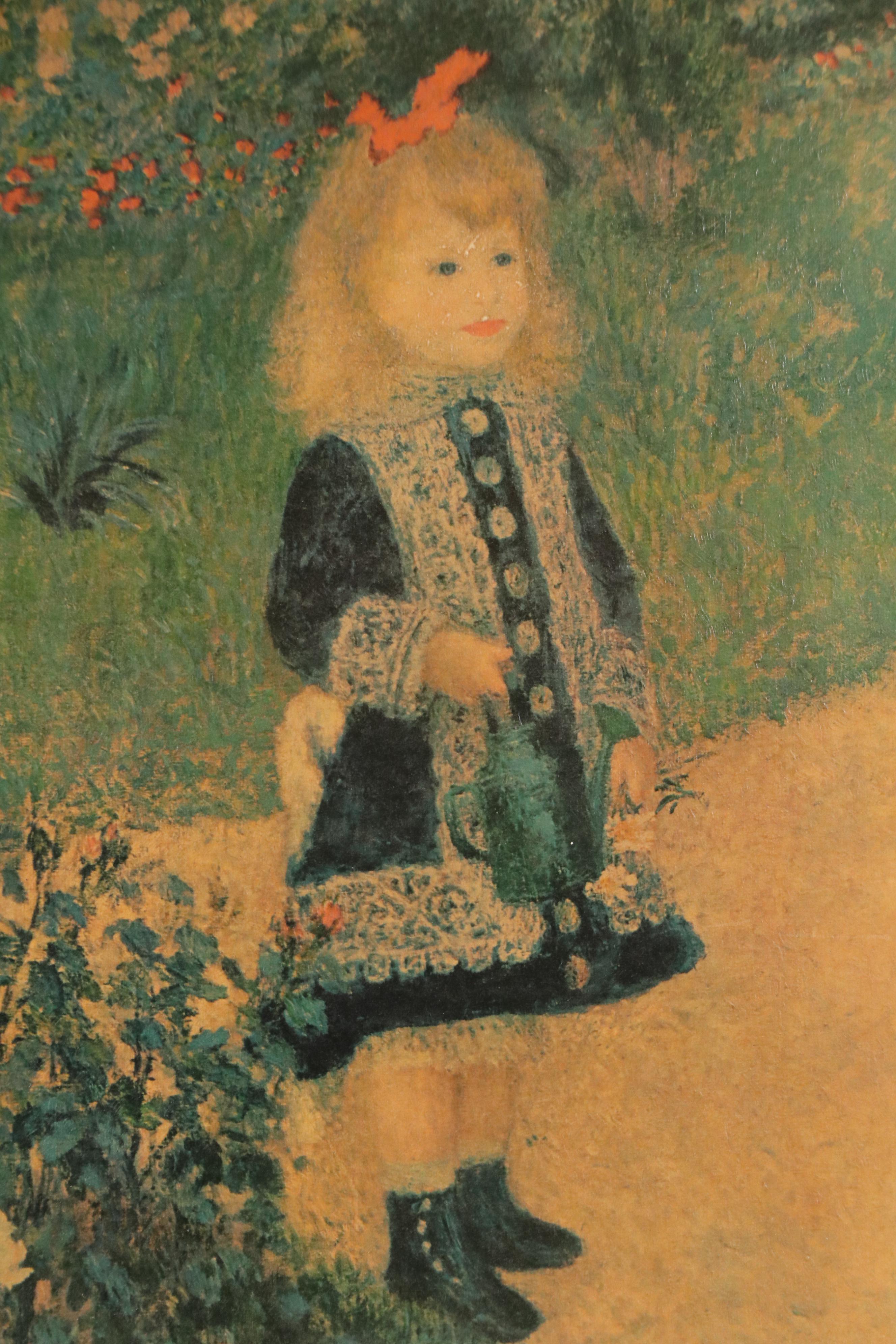 Offset Lithograph After Pierre-Auguste Renoir "A Girl with a Watering Can"