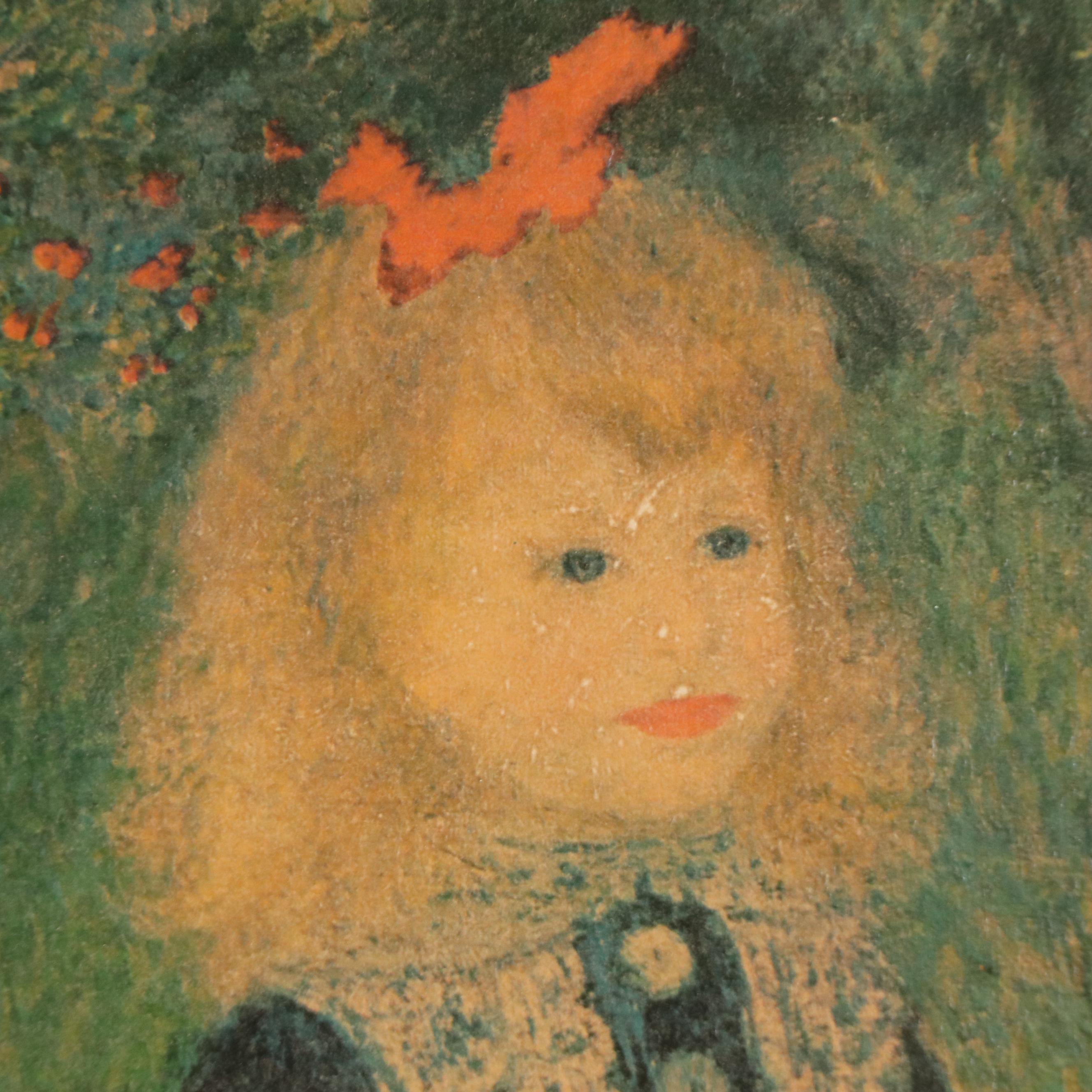 Offset Lithograph After Pierre-Auguste Renoir "A Girl with a Watering Can"