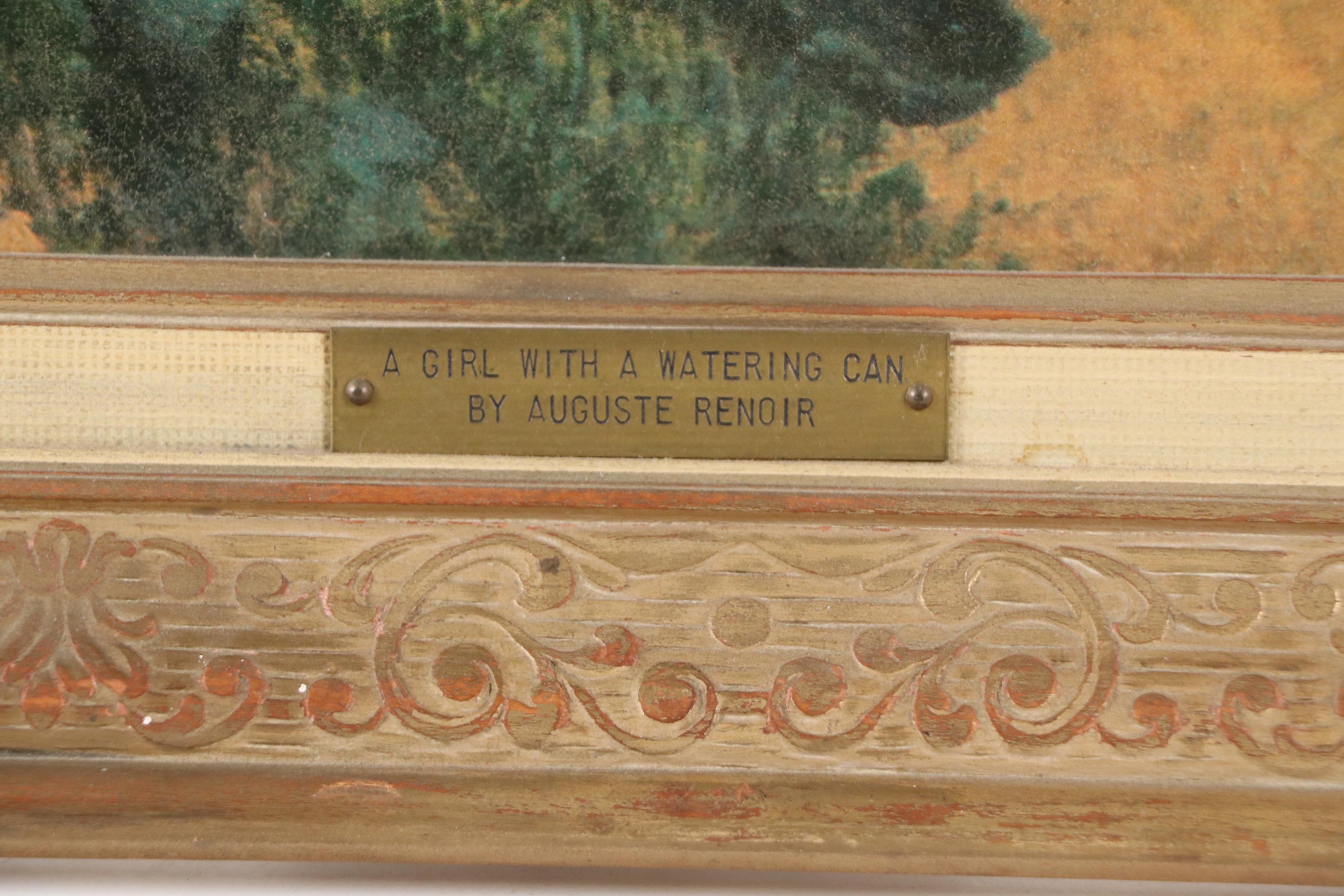 Offset Lithograph After Pierre-Auguste Renoir "A Girl with a Watering Can"