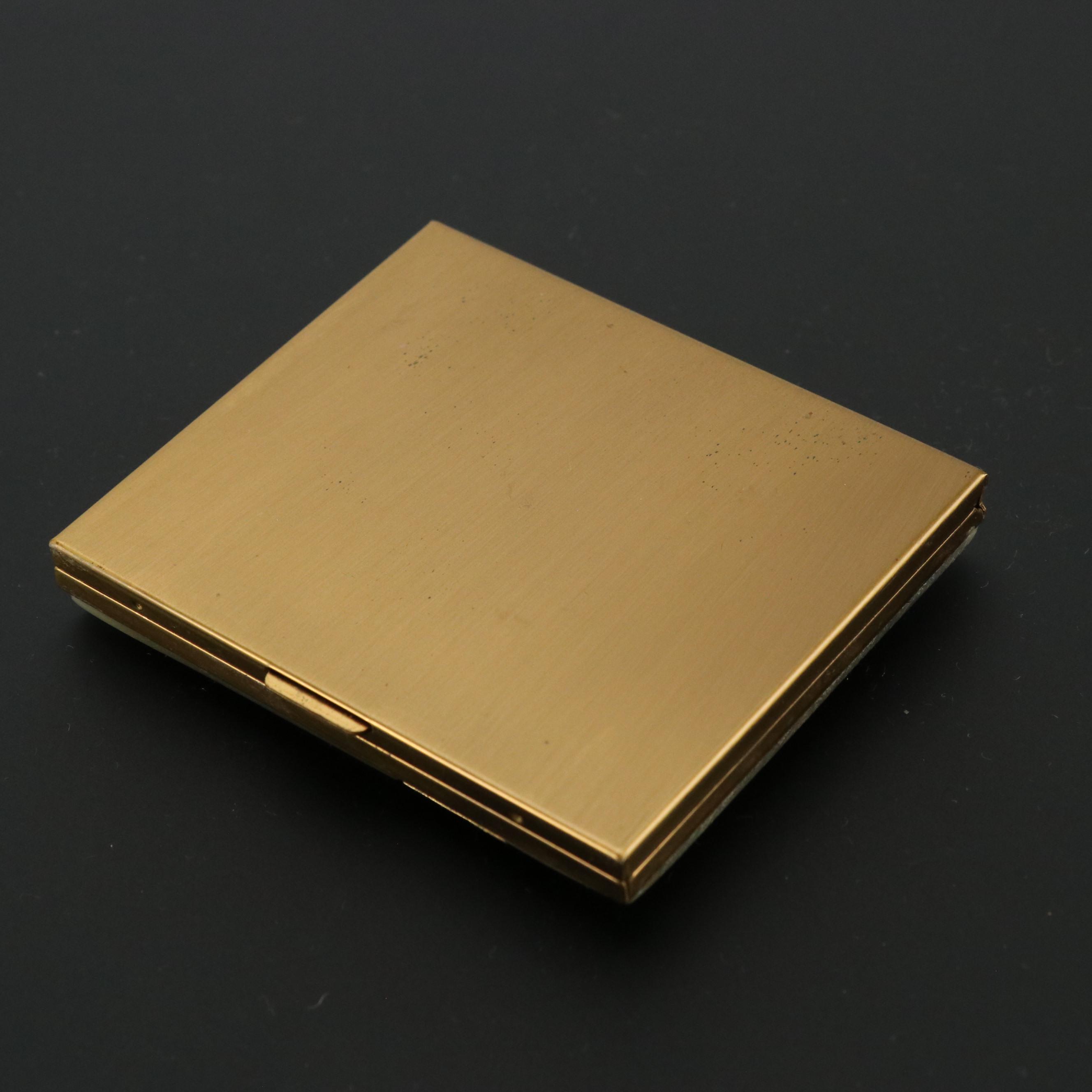 Marhill Marbleized Powder Compact, Mid-20th Century