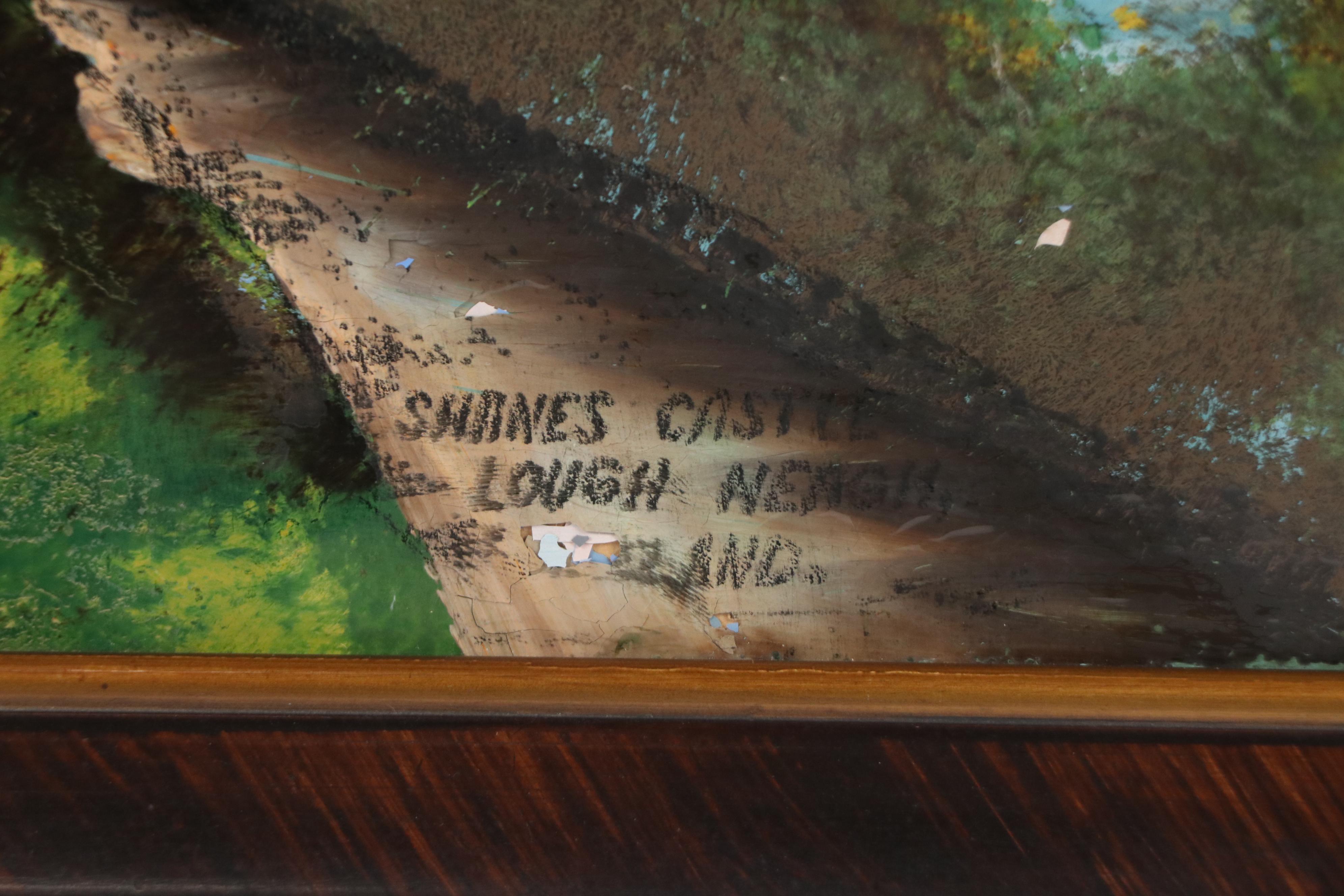 Reverse Glass Painting of Shane's Castle Lough Neagh