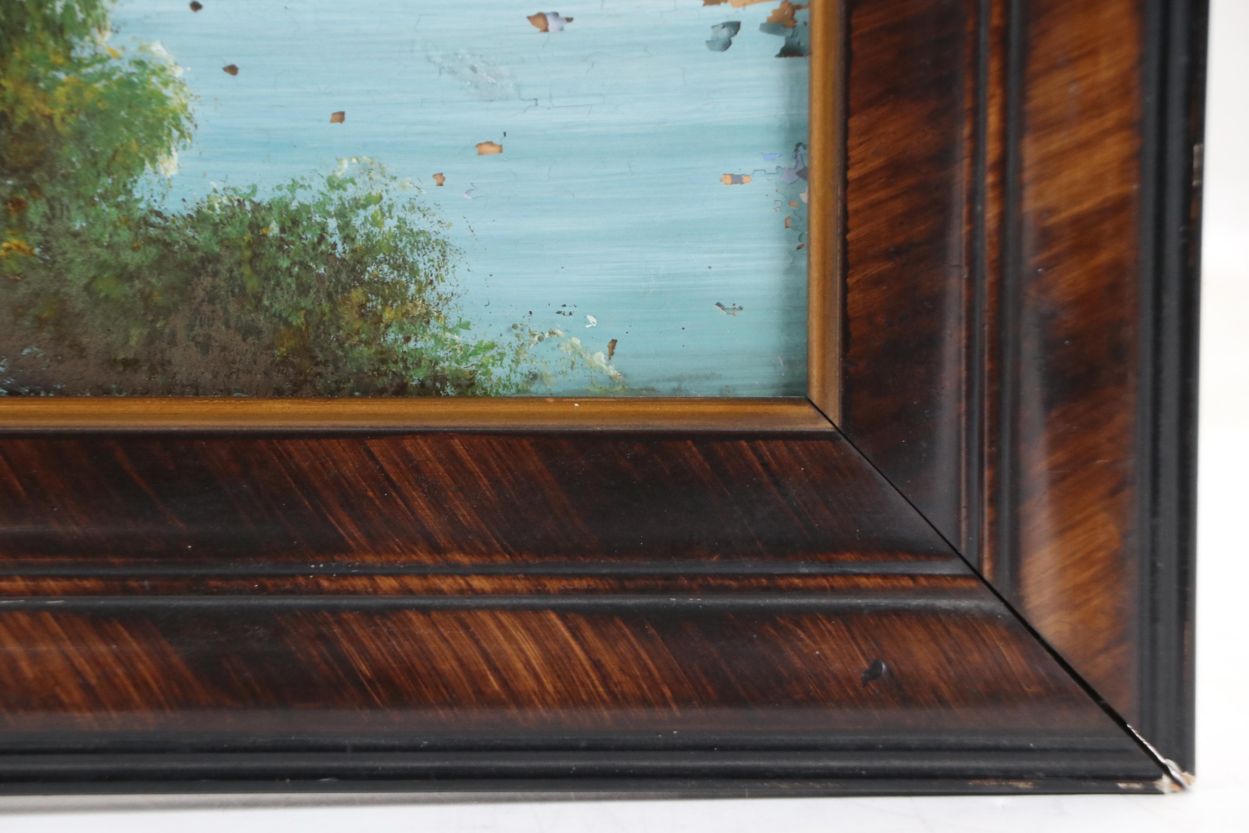 Reverse Glass Painting of Shane's Castle Lough Neagh