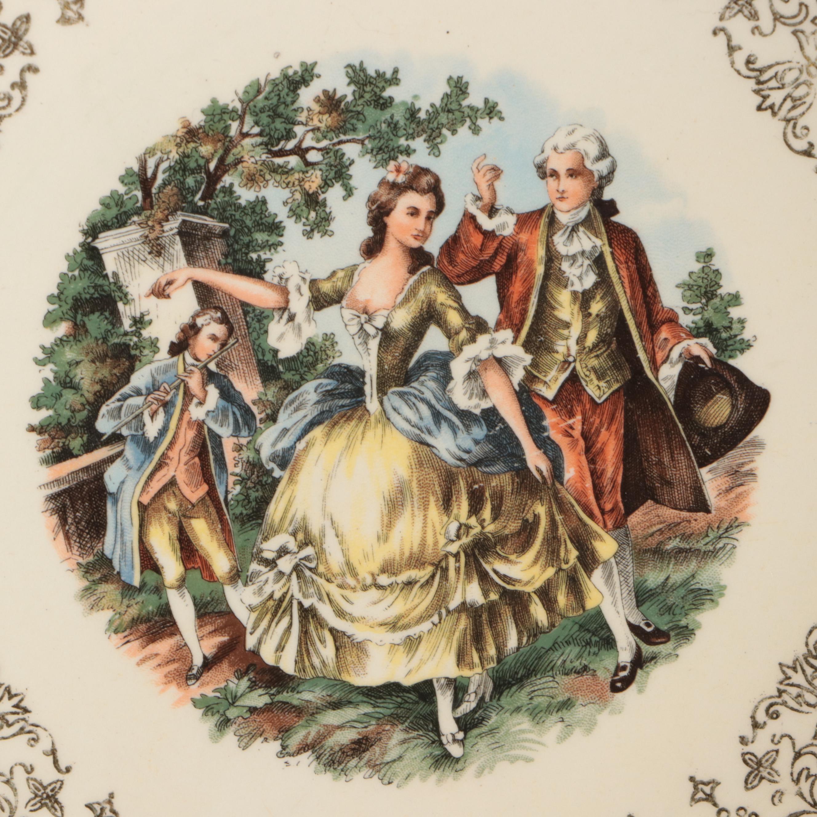 Gorham Weighted Sterling Candle Holders, Crest-o-Gold and Other Gilt Dinnerware