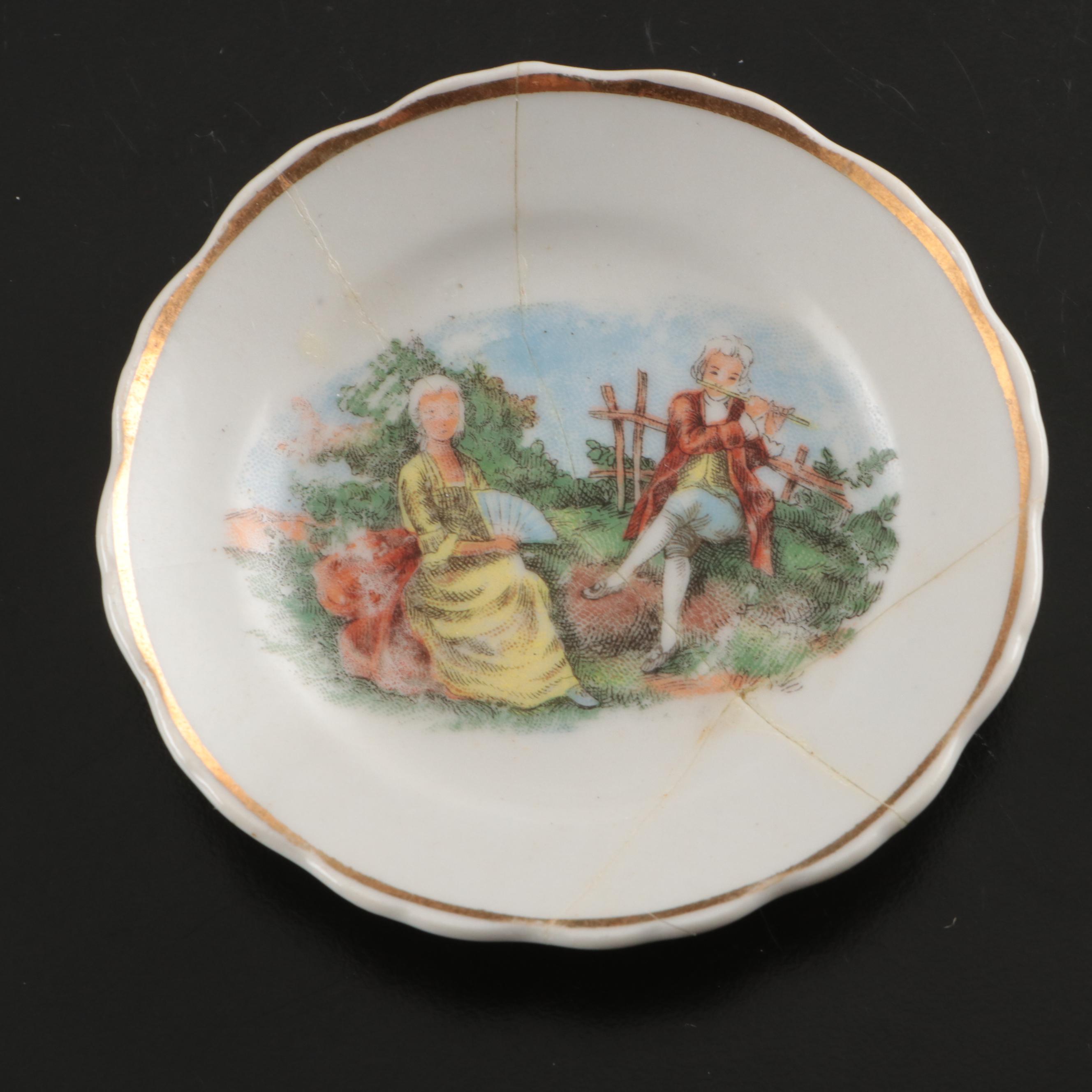 Gorham Weighted Sterling Candle Holders, Crest-o-Gold and Other Gilt Dinnerware