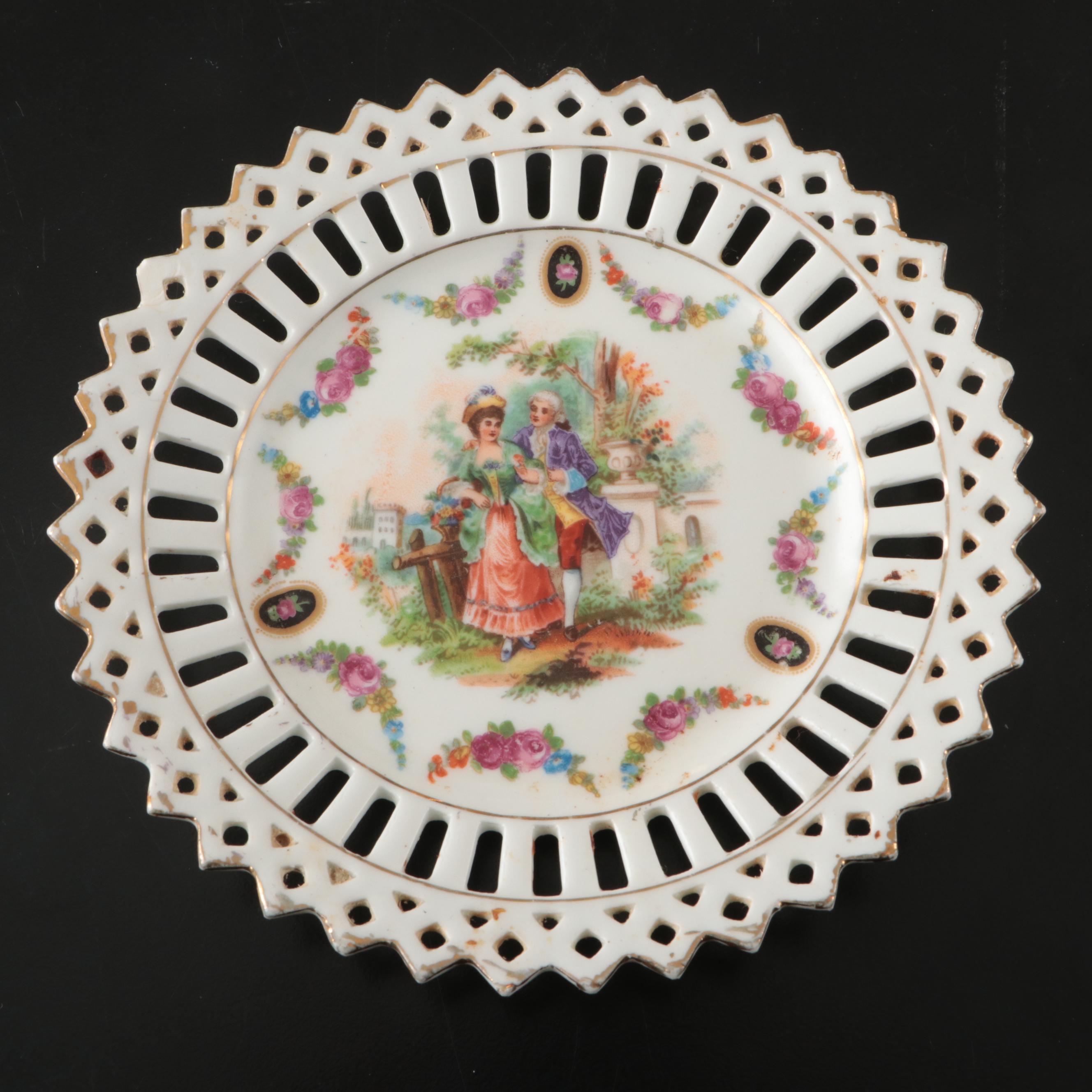 Gorham Weighted Sterling Candle Holders, Crest-o-Gold and Other Gilt Dinnerware