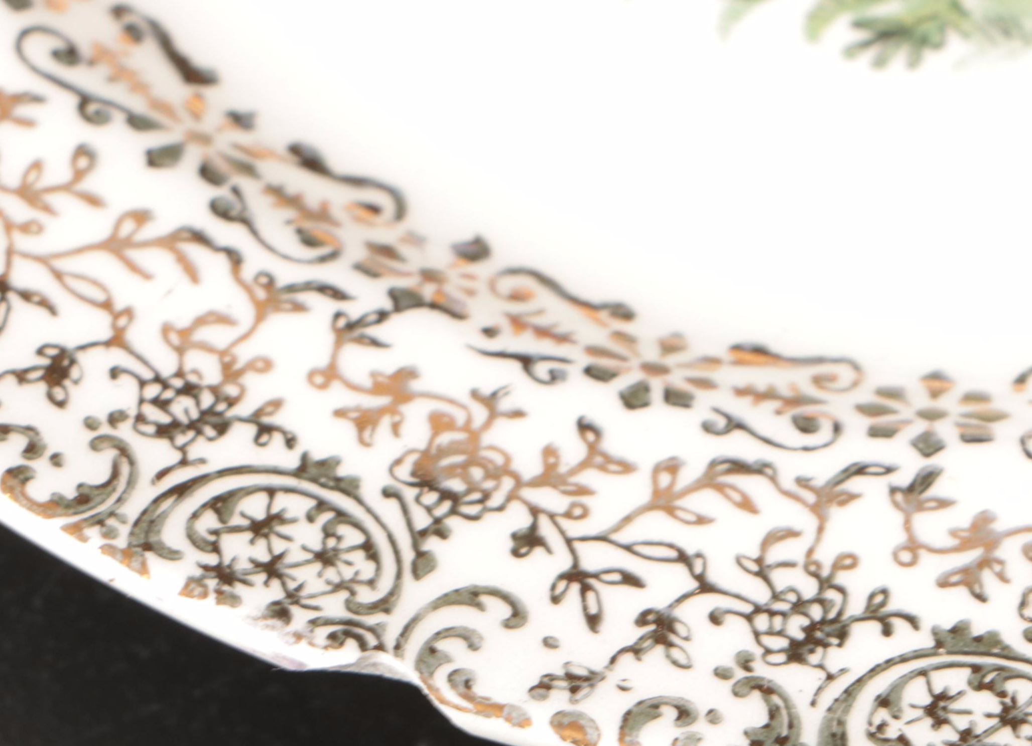 Gorham Weighted Sterling Candle Holders, Crest-o-Gold and Other Gilt Dinnerware