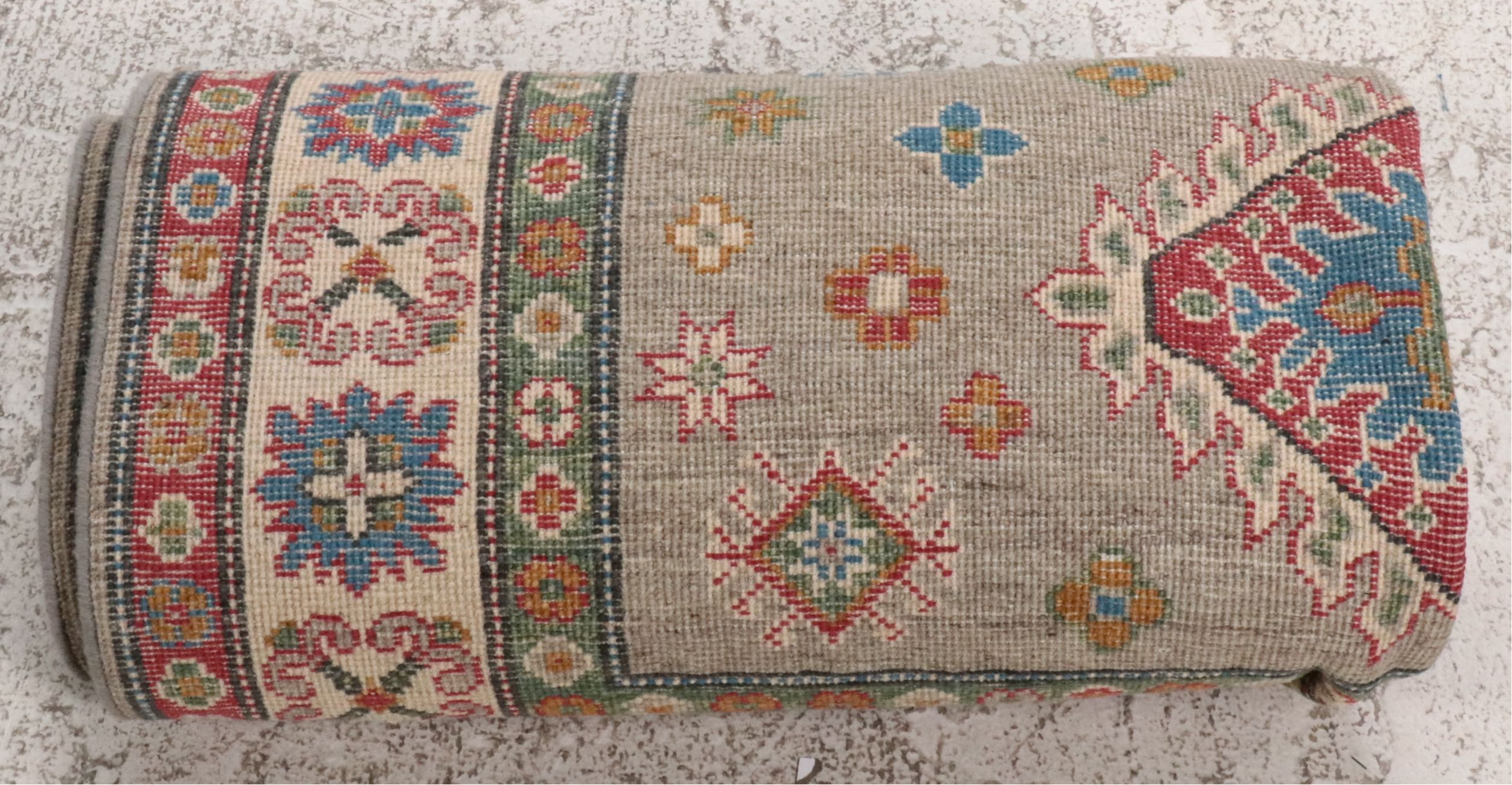 3'10 x 6'1 Hand-Knotted Pakistani Kazak Area Rug