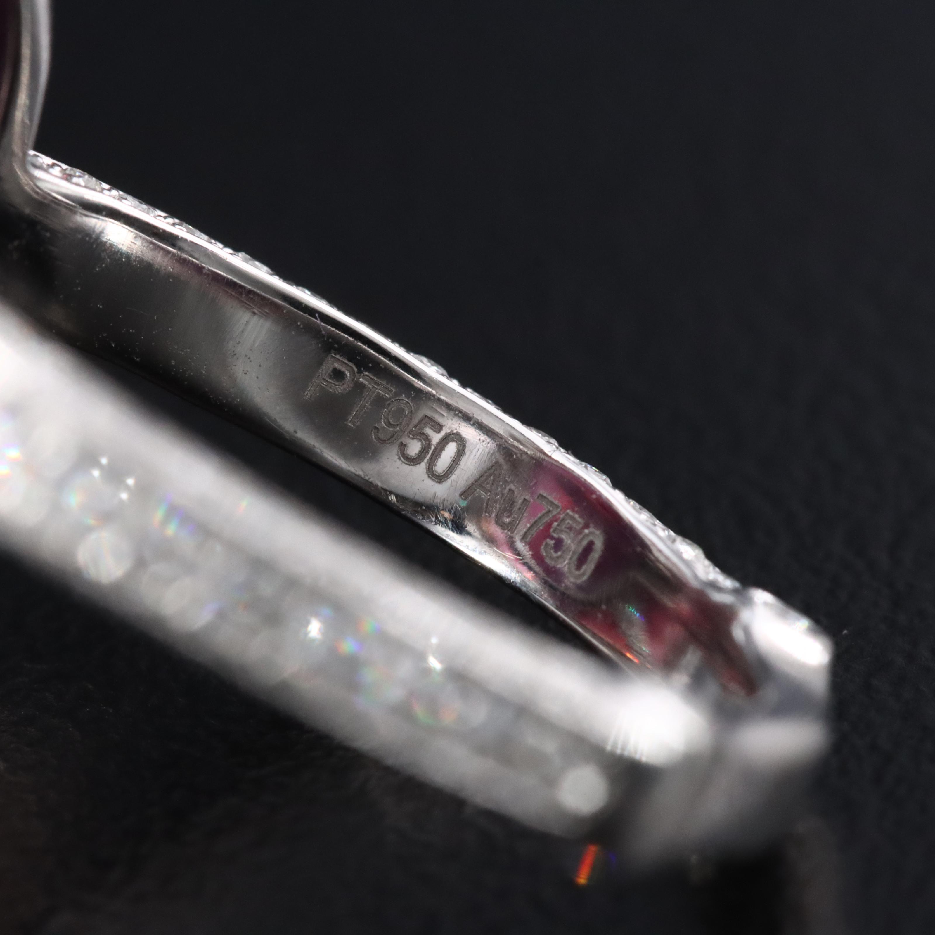 Platinum 36.03 CT Unheated Kashmir Sapphire and Diamond Ring with GIA Report