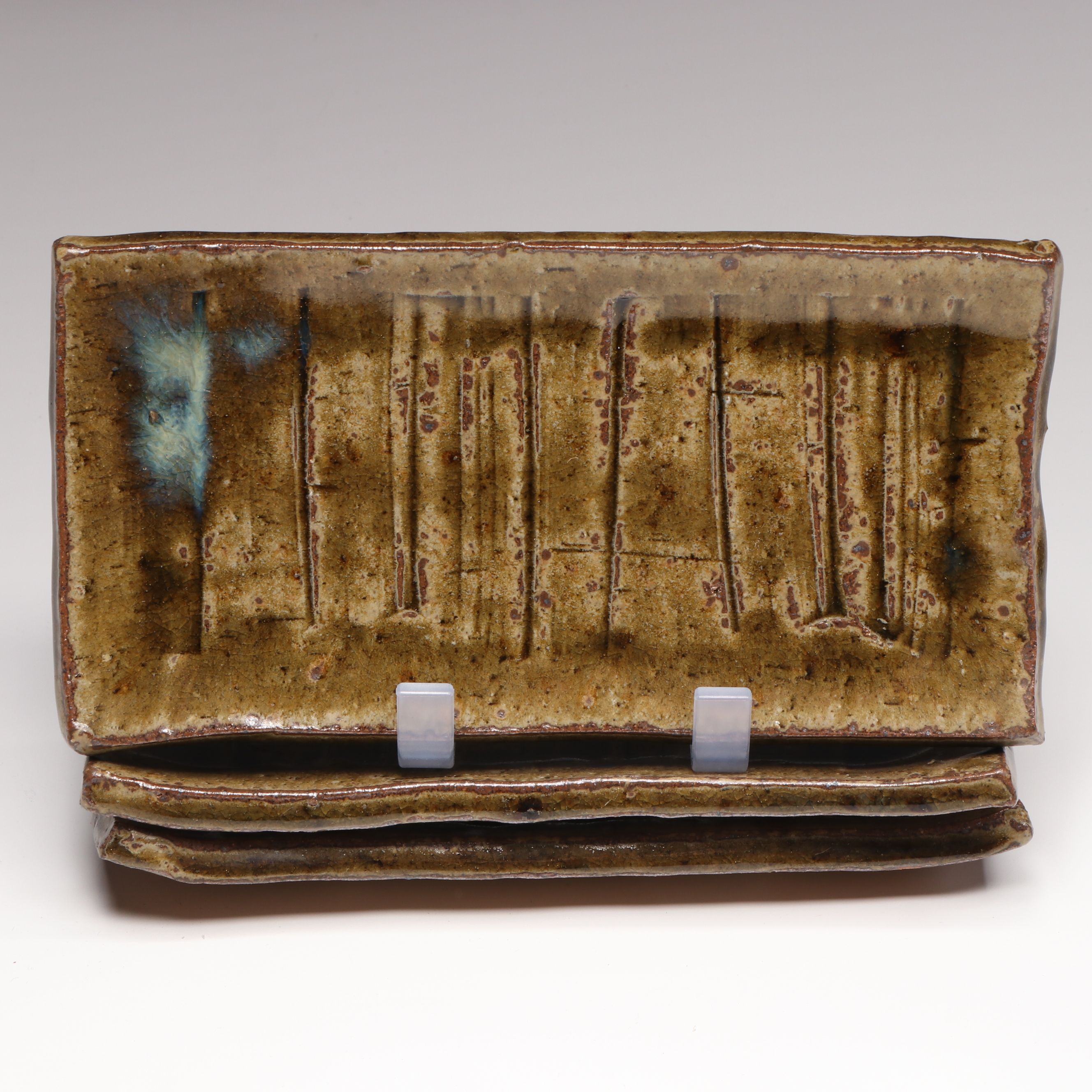 Wheel Thrown Flower and Vegetable Motif and More Art Pottery Dinnerware