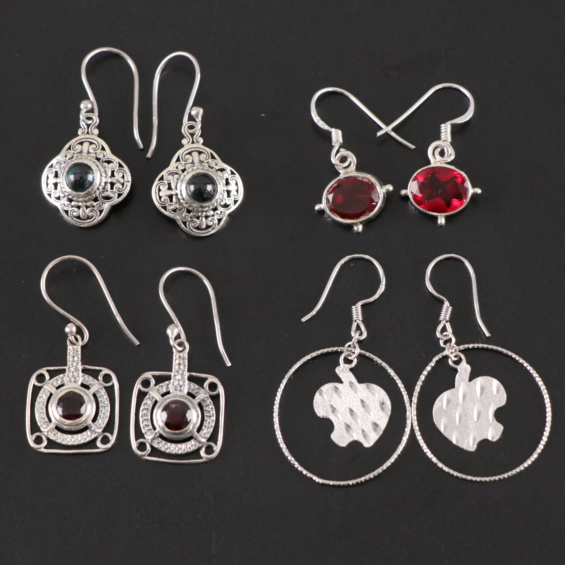 14 Assorted Sterling Silver Rings, Necklaces and Earrings