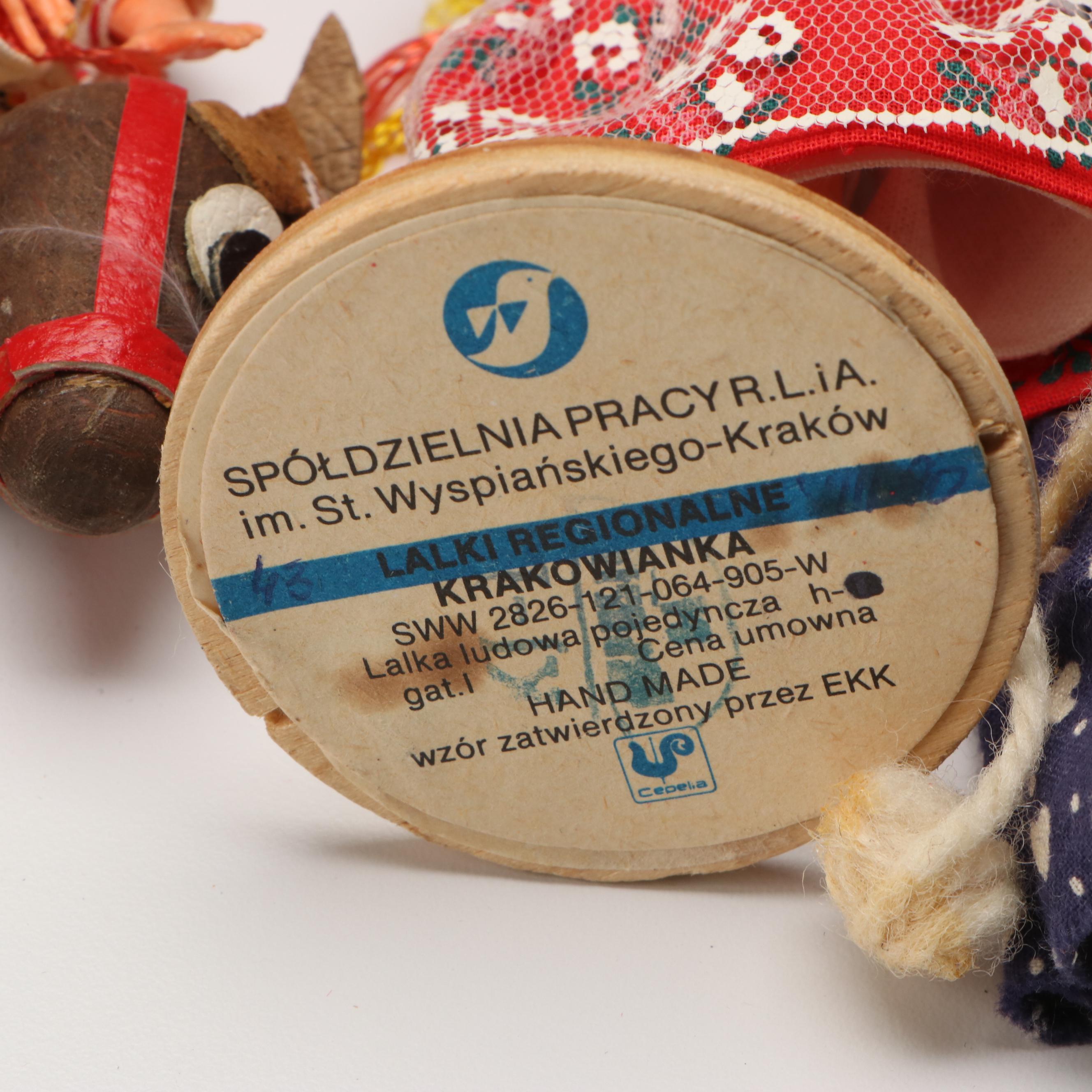 Maggie's Mountain Crafts Corn Husk Doll with Other Marionettes and Spool Doll