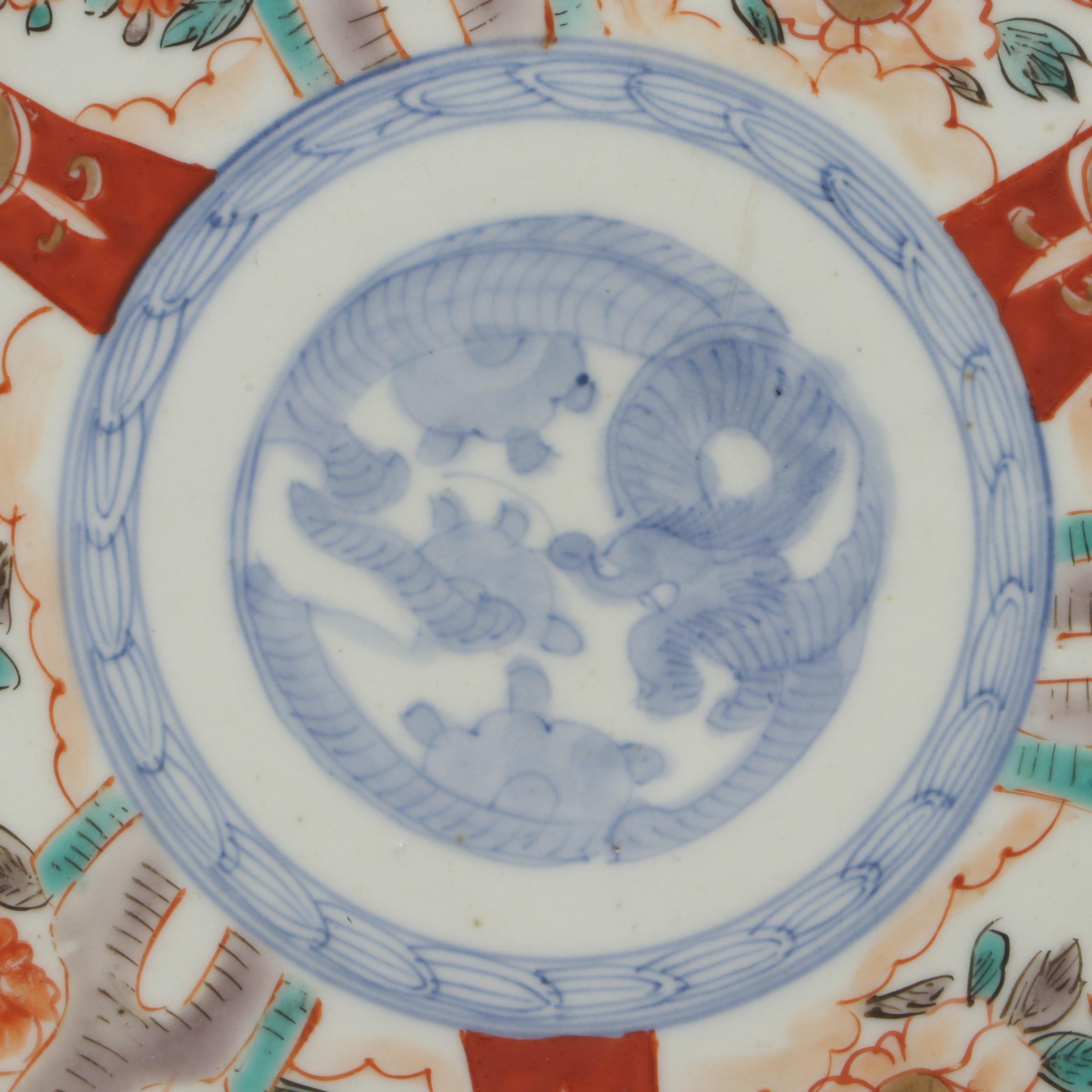 Japanese Hand-Painted Imari and Kutani Ware Porcelain Plates