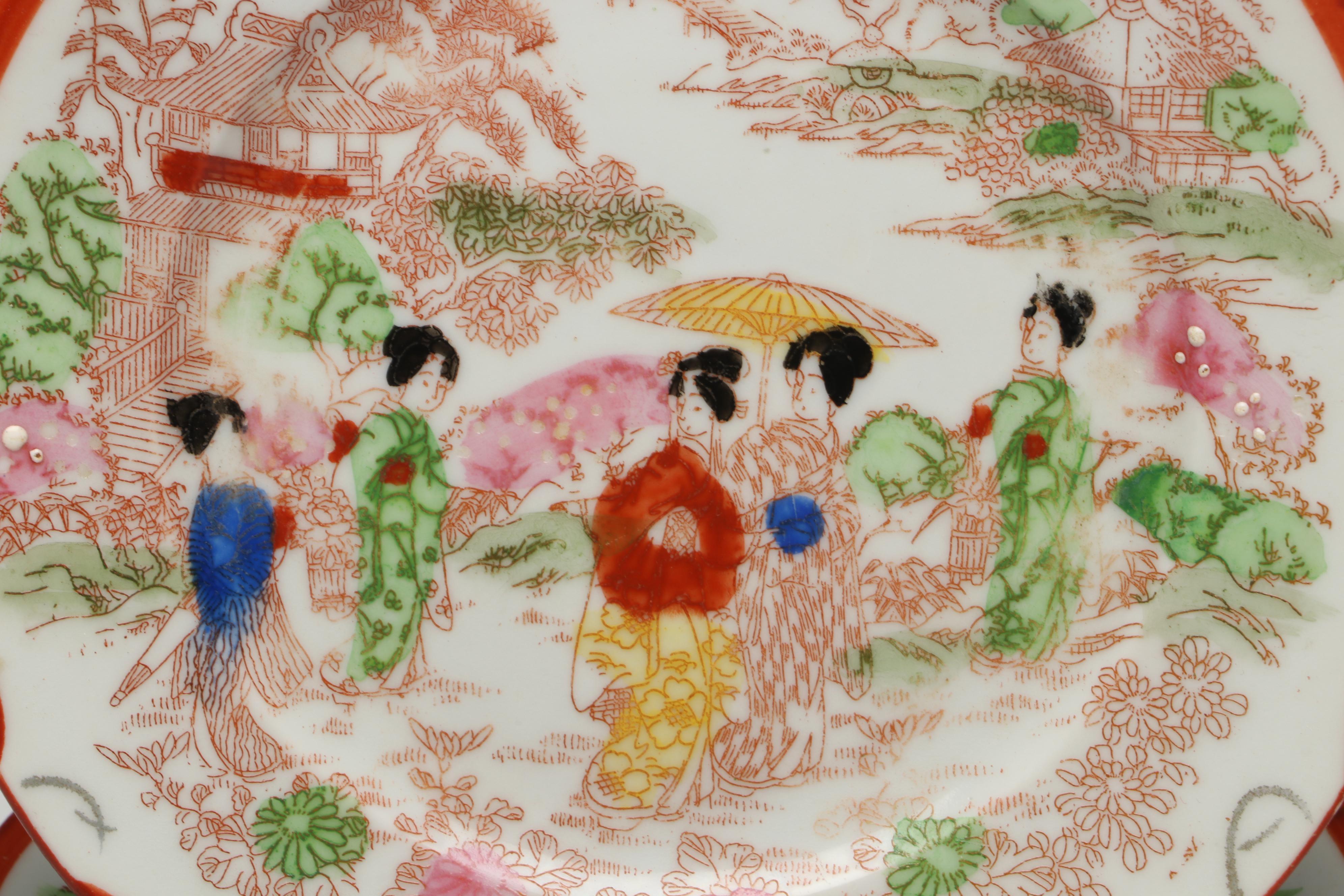 Japanese Hand-Painted Imari and Kutani Ware Porcelain Plates