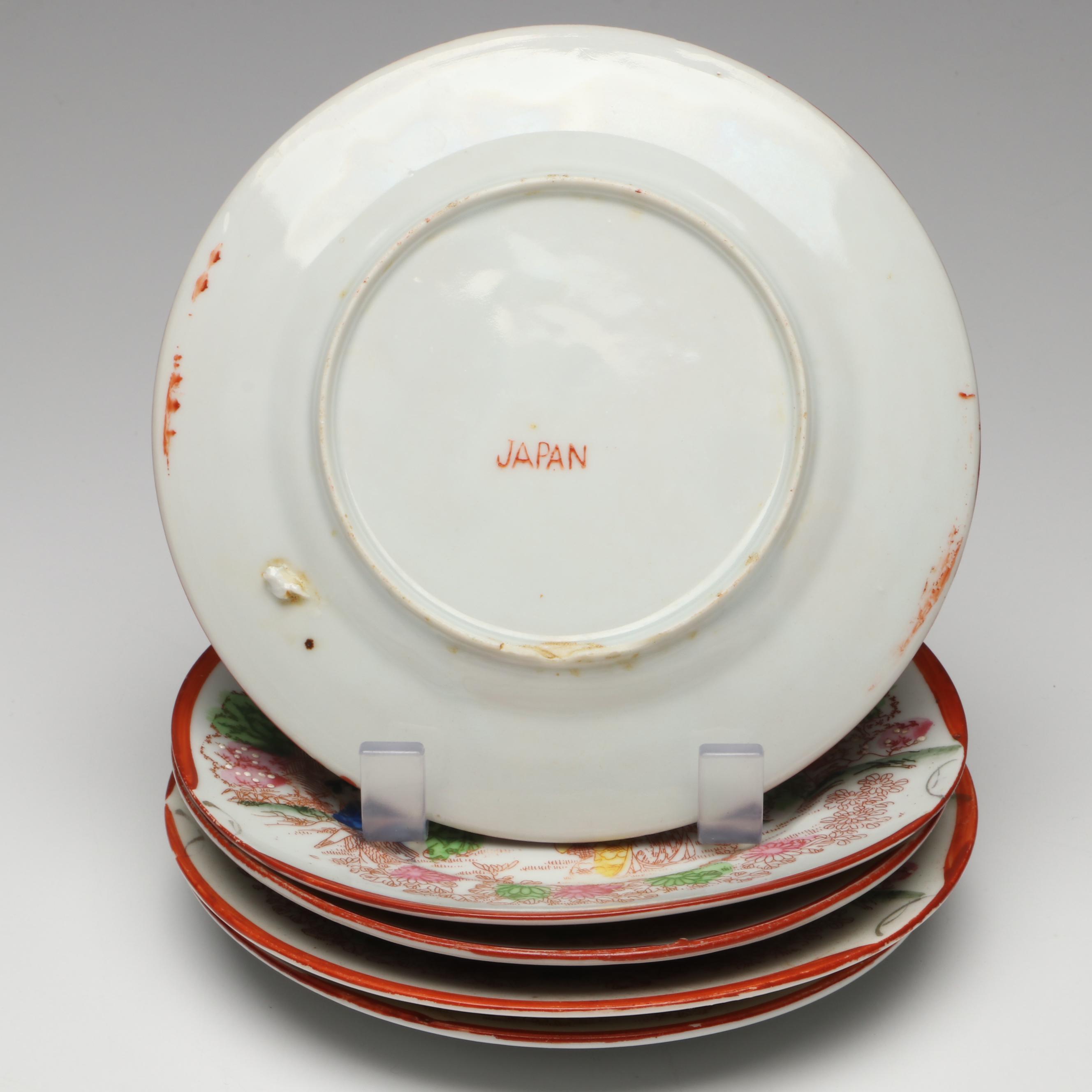 Japanese Hand-Painted Imari and Kutani Ware Porcelain Plates