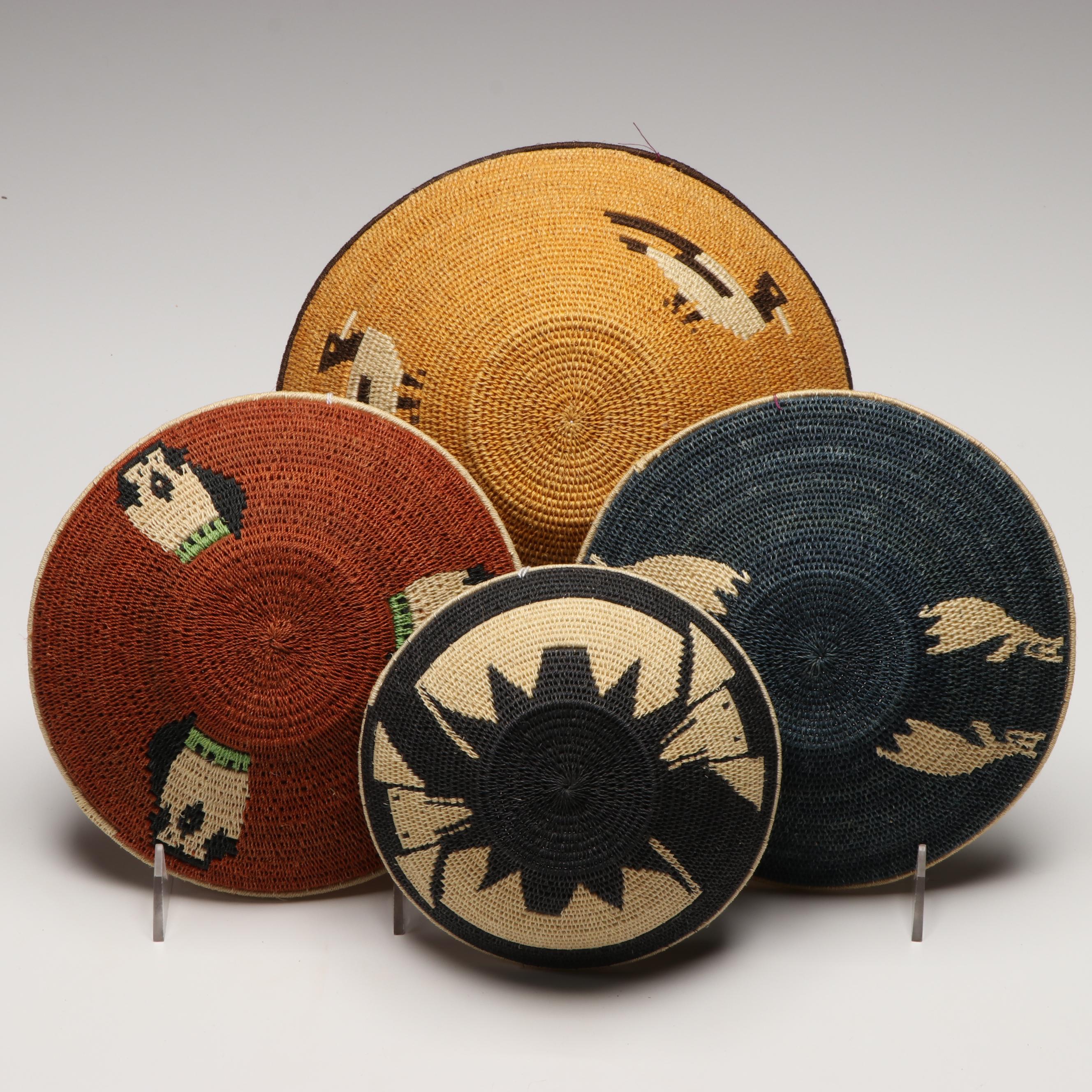 Eswatini Artisan Crafted Animal Pattern Sisal Baskets