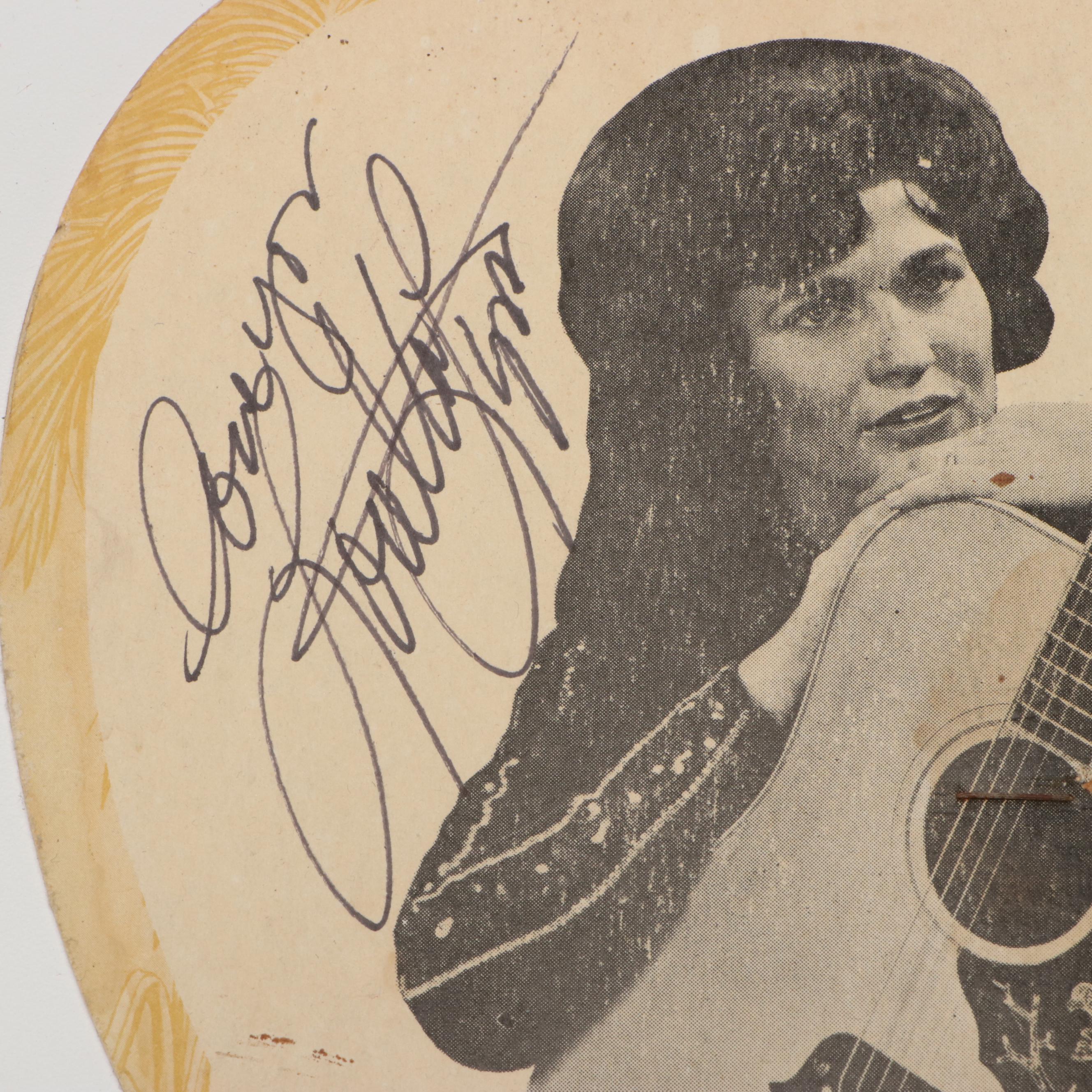 Loretta Lynn Hand Fan with Billy Ray Cyrus Cassette and Photo Book