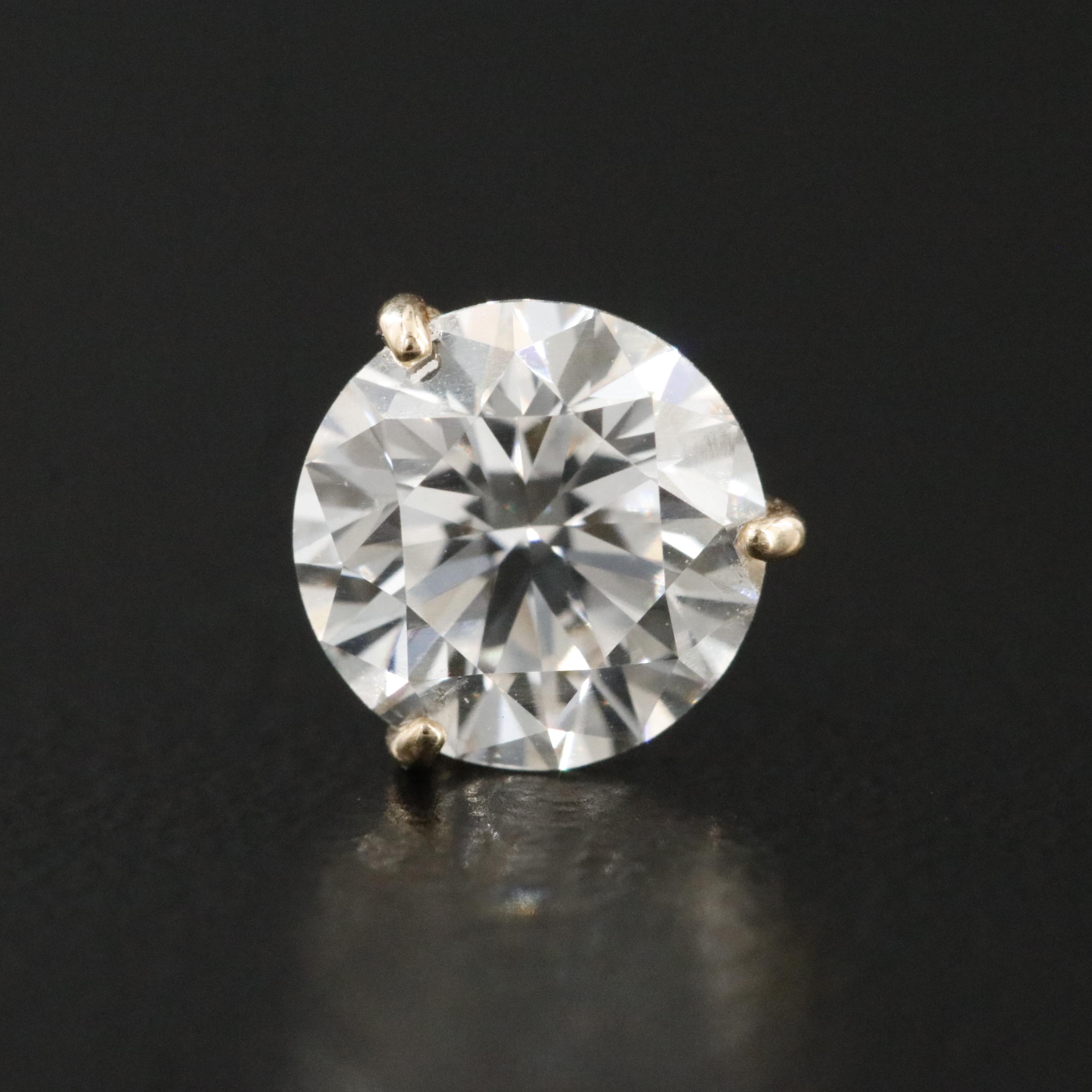 14K 2.02 CTW Lab Grown Diamond Solitaire Earrings with IGI Reports