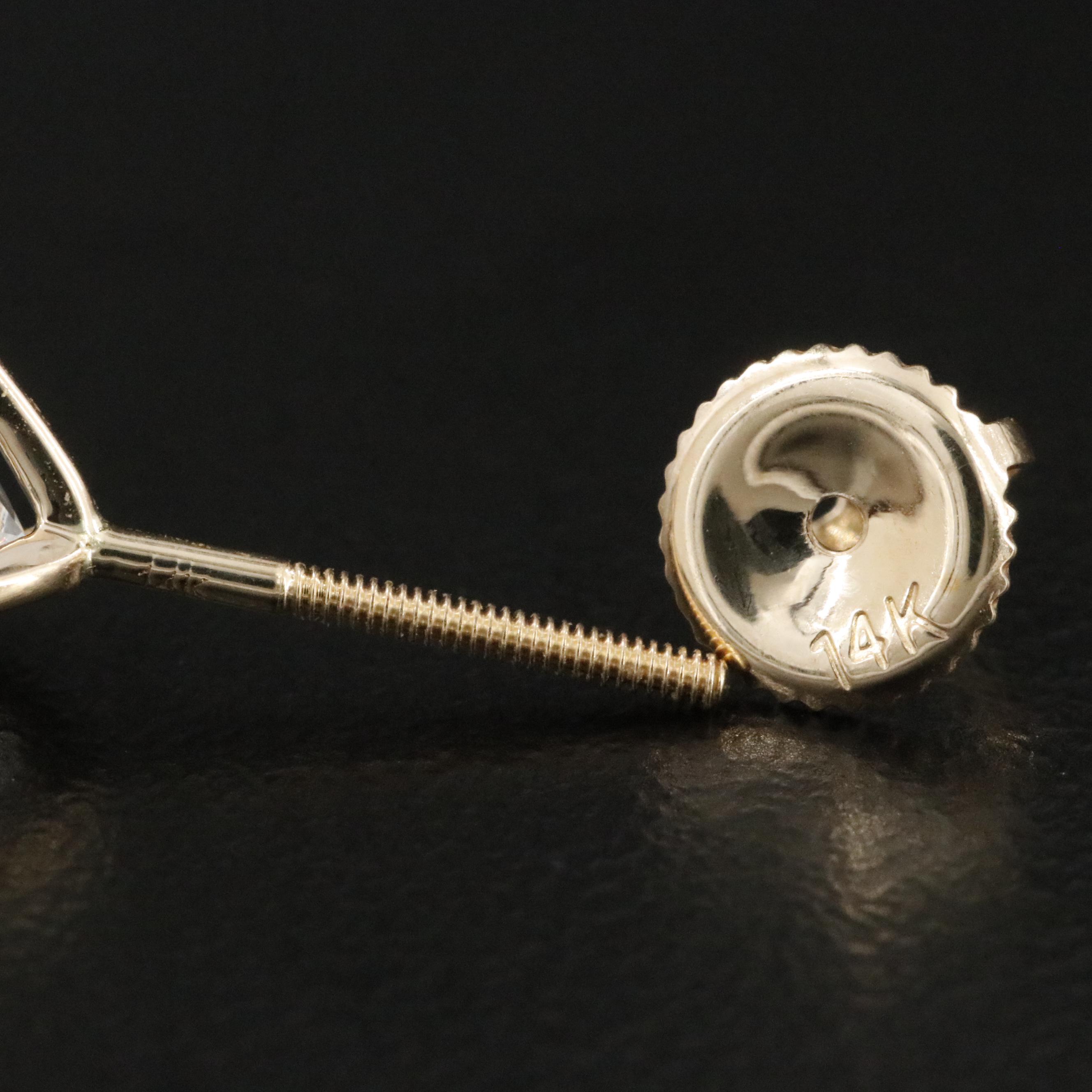 14K 2.02 CTW Lab Grown Diamond Solitaire Earrings with IGI Reports