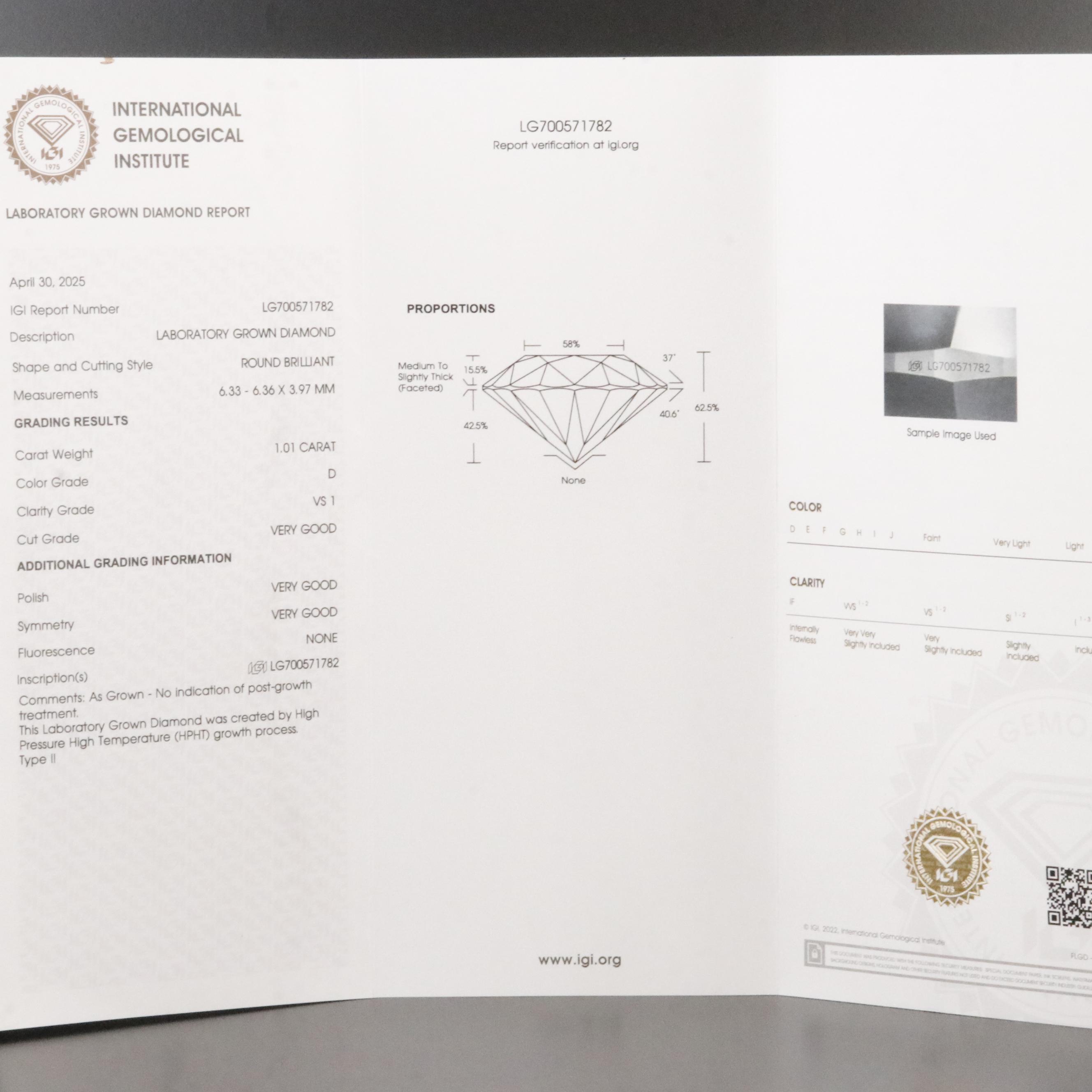 14K 2.02 CTW Lab Grown Diamond Solitaire Earrings with IGI Reports