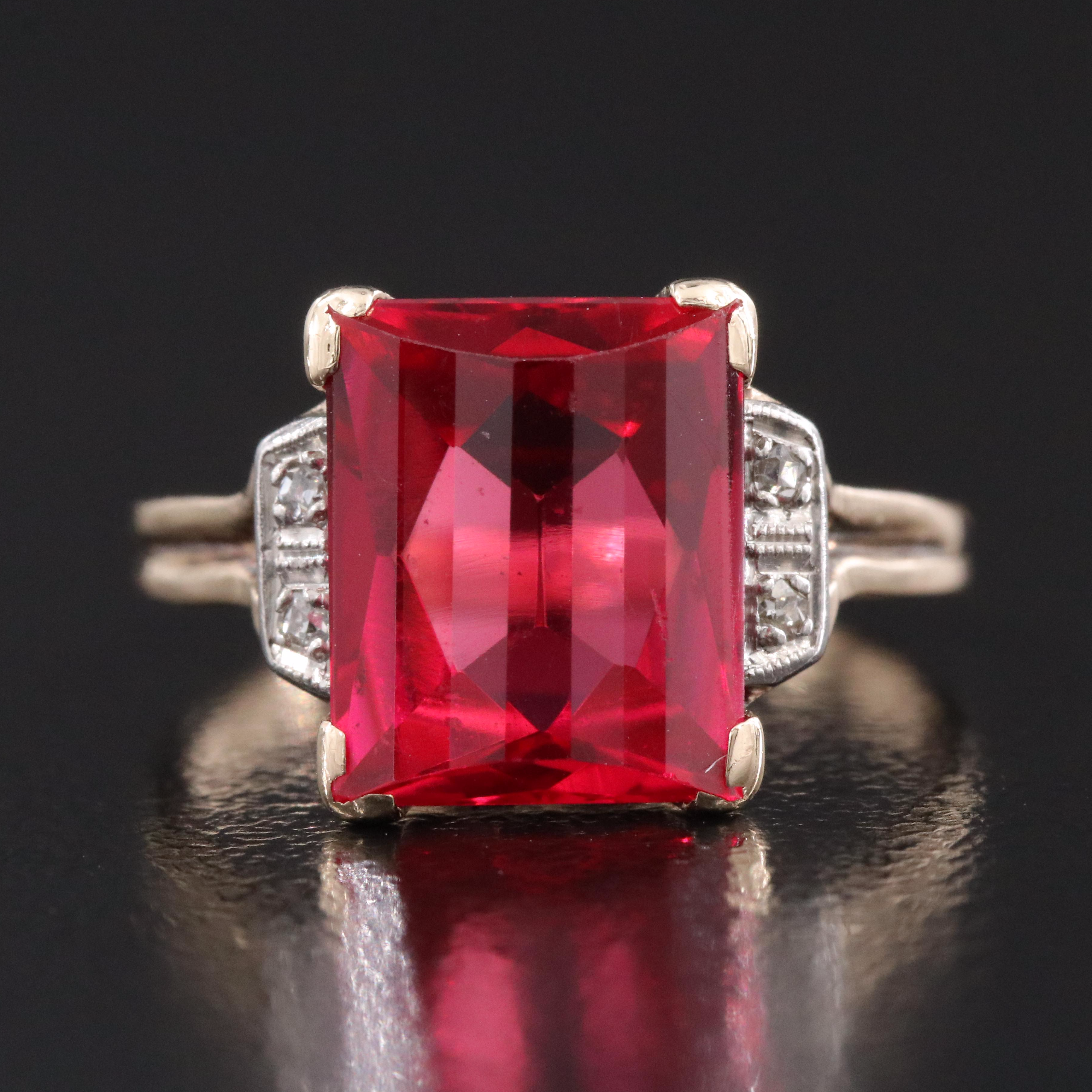 10K Ruby and Diamond Ring