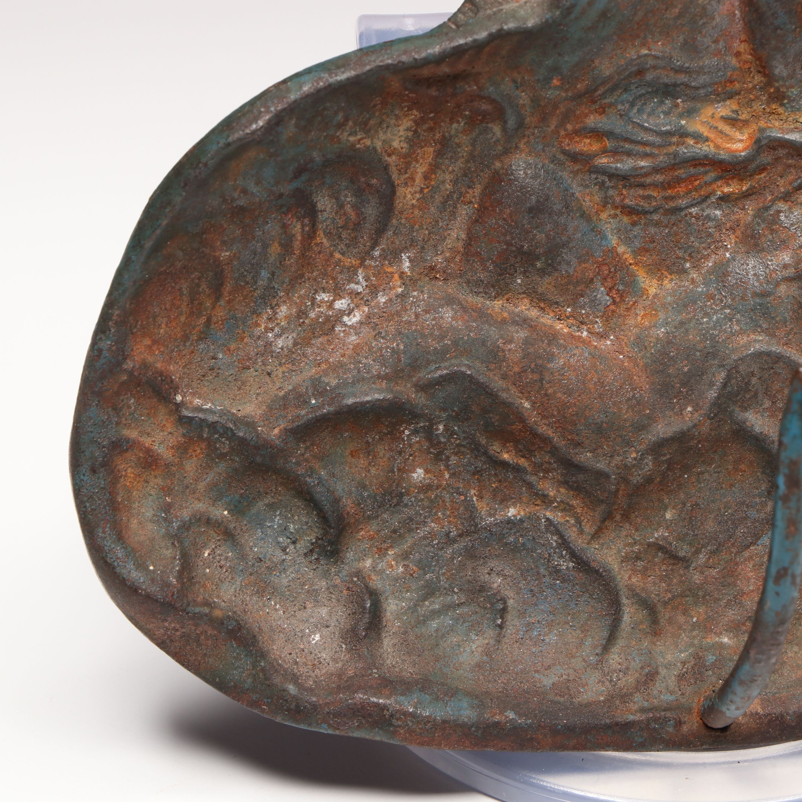 Cast Metal Mermaid Hanging Hook and Copper Finish Figural Bowl